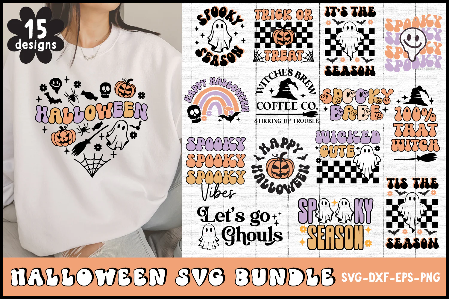 Retro Halloween SVG Bundle - Image 2