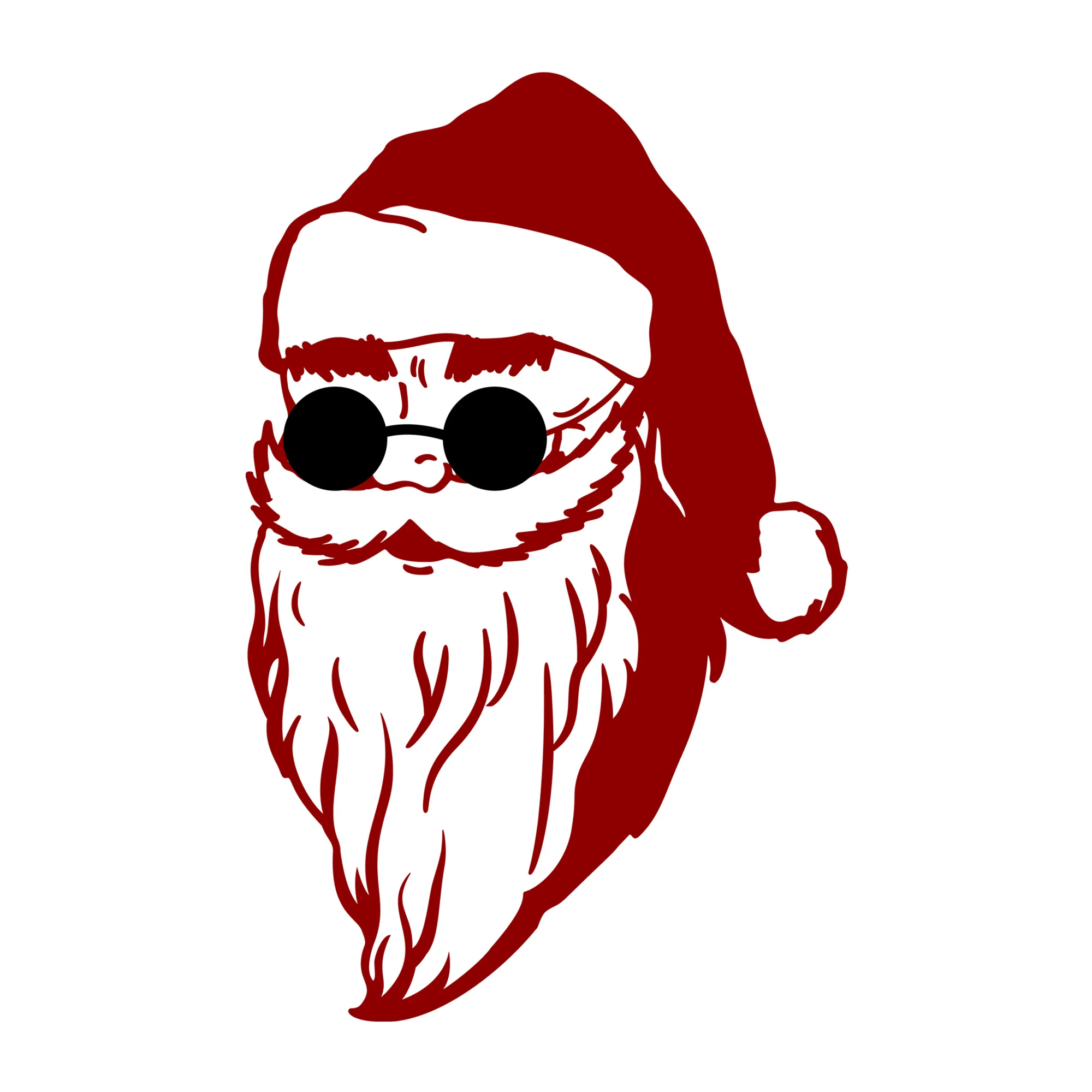 Santa Claus Glasses SVG