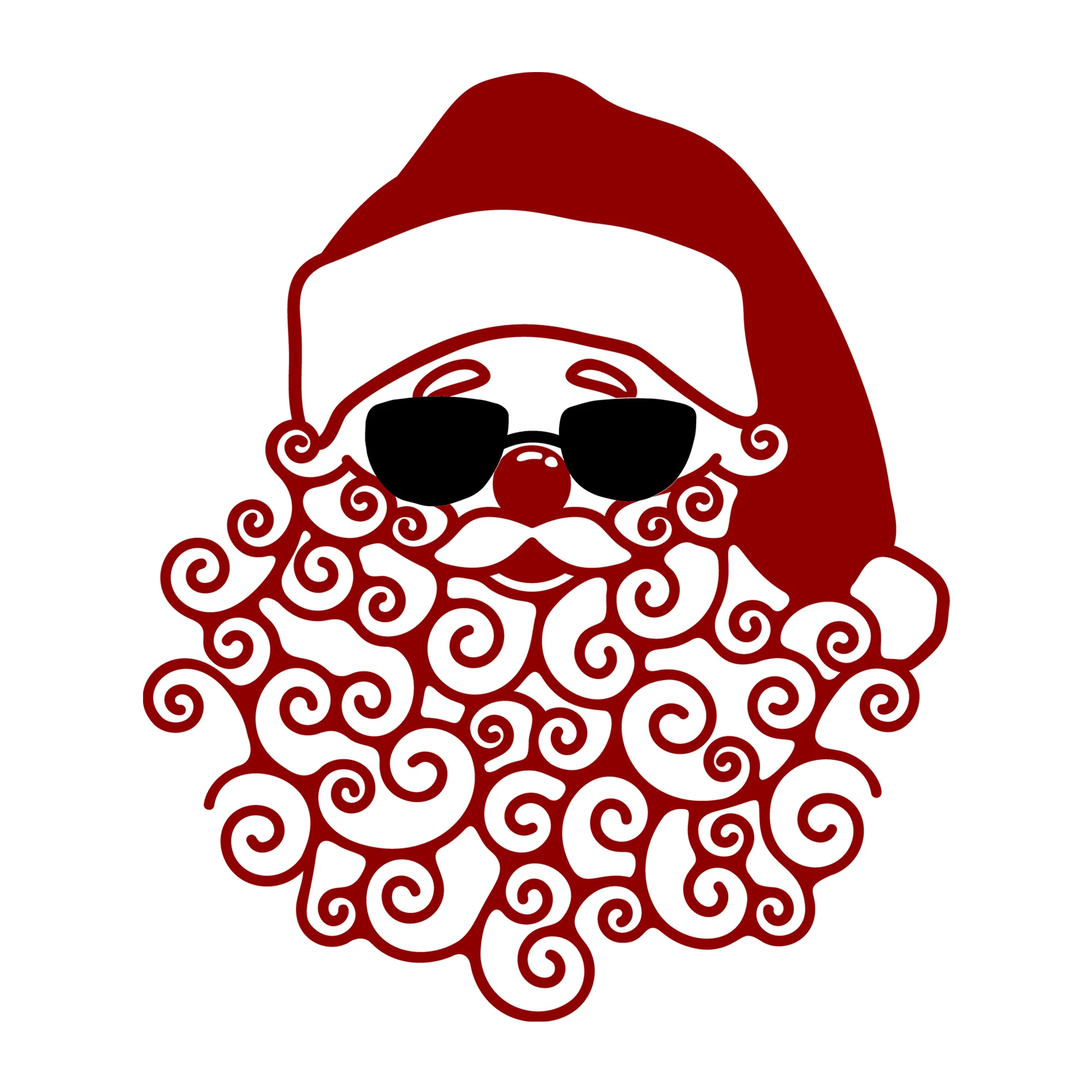 Santa Claus Glasses SVG