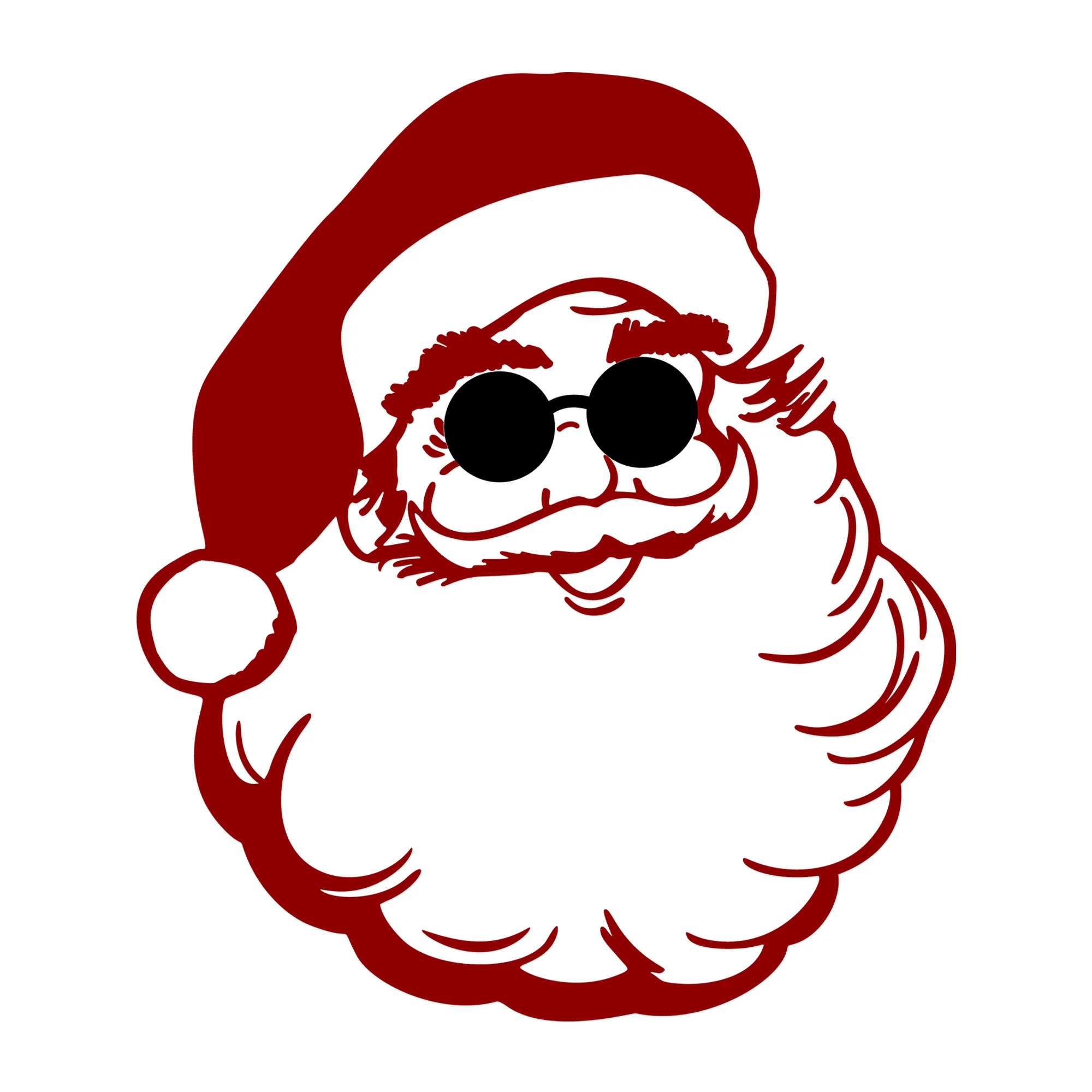 Santa Claus Glasses SVG