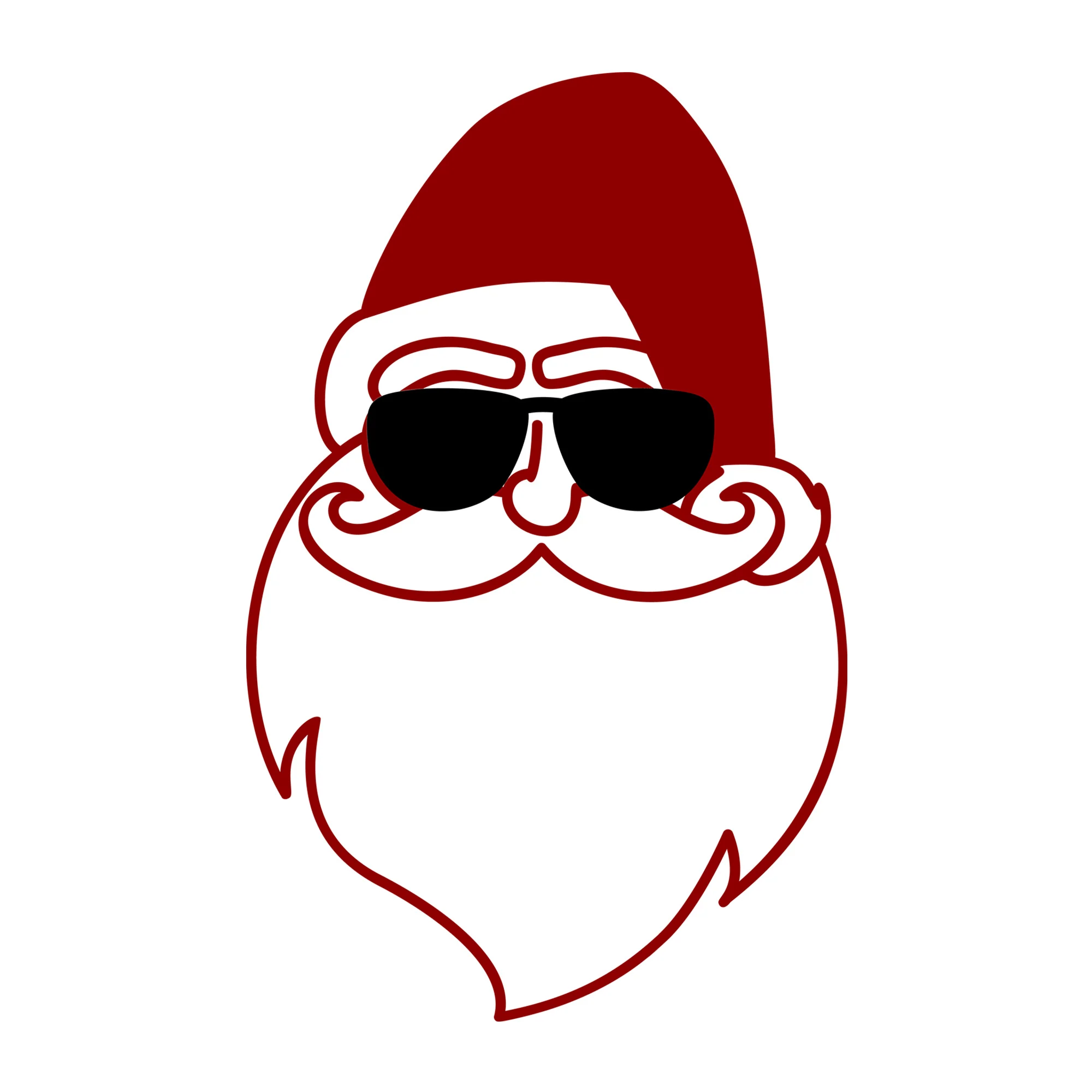 Santa Claus Glasses SVG