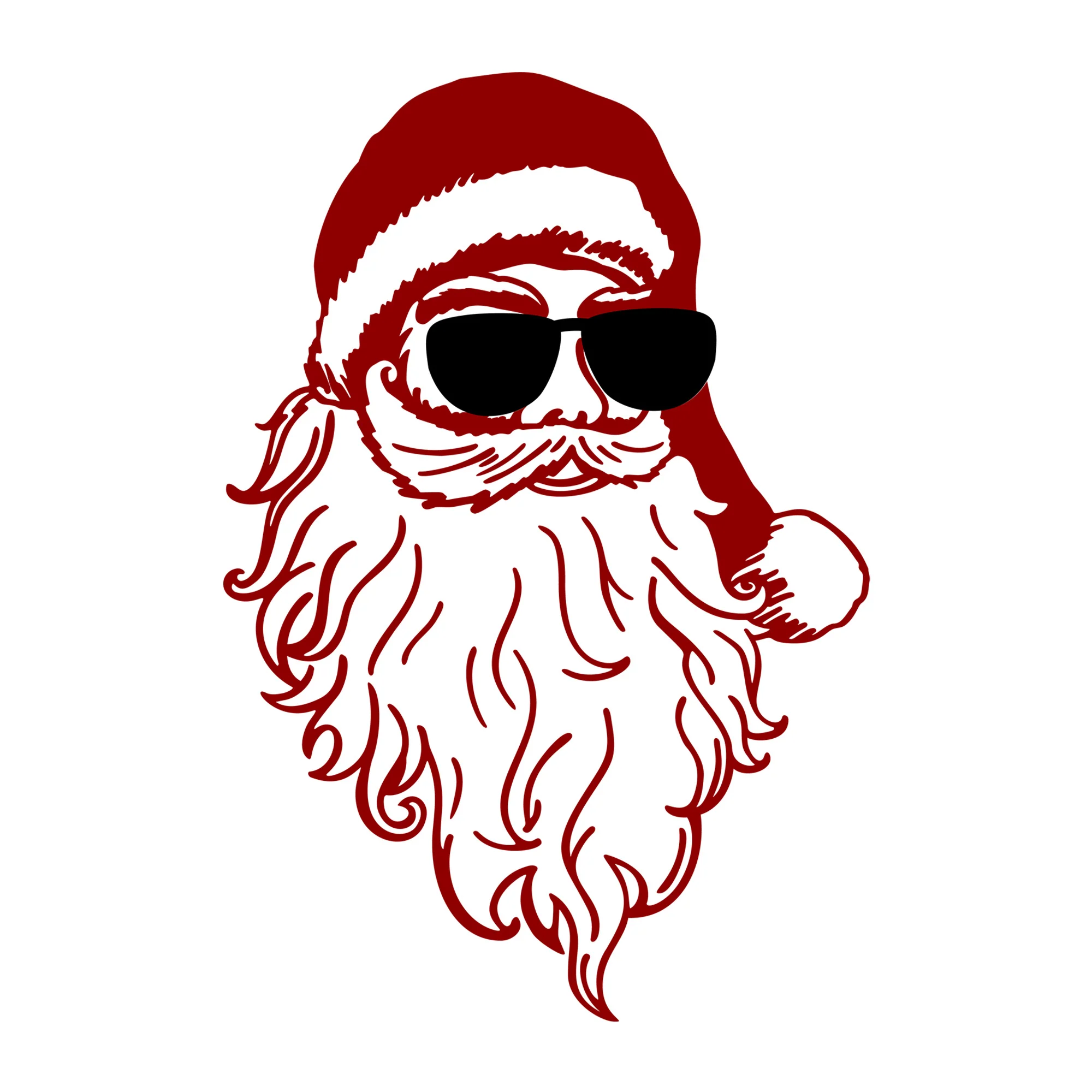 Santa Claus Glasses SVG