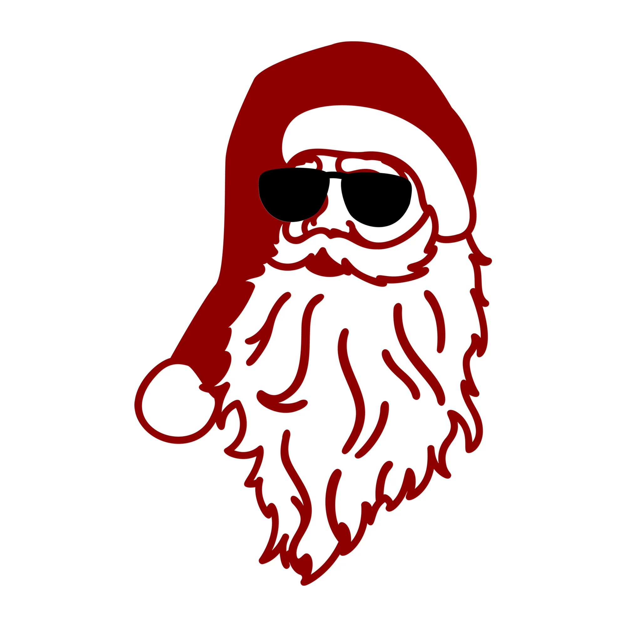 Santa Claus Glasses SVG
