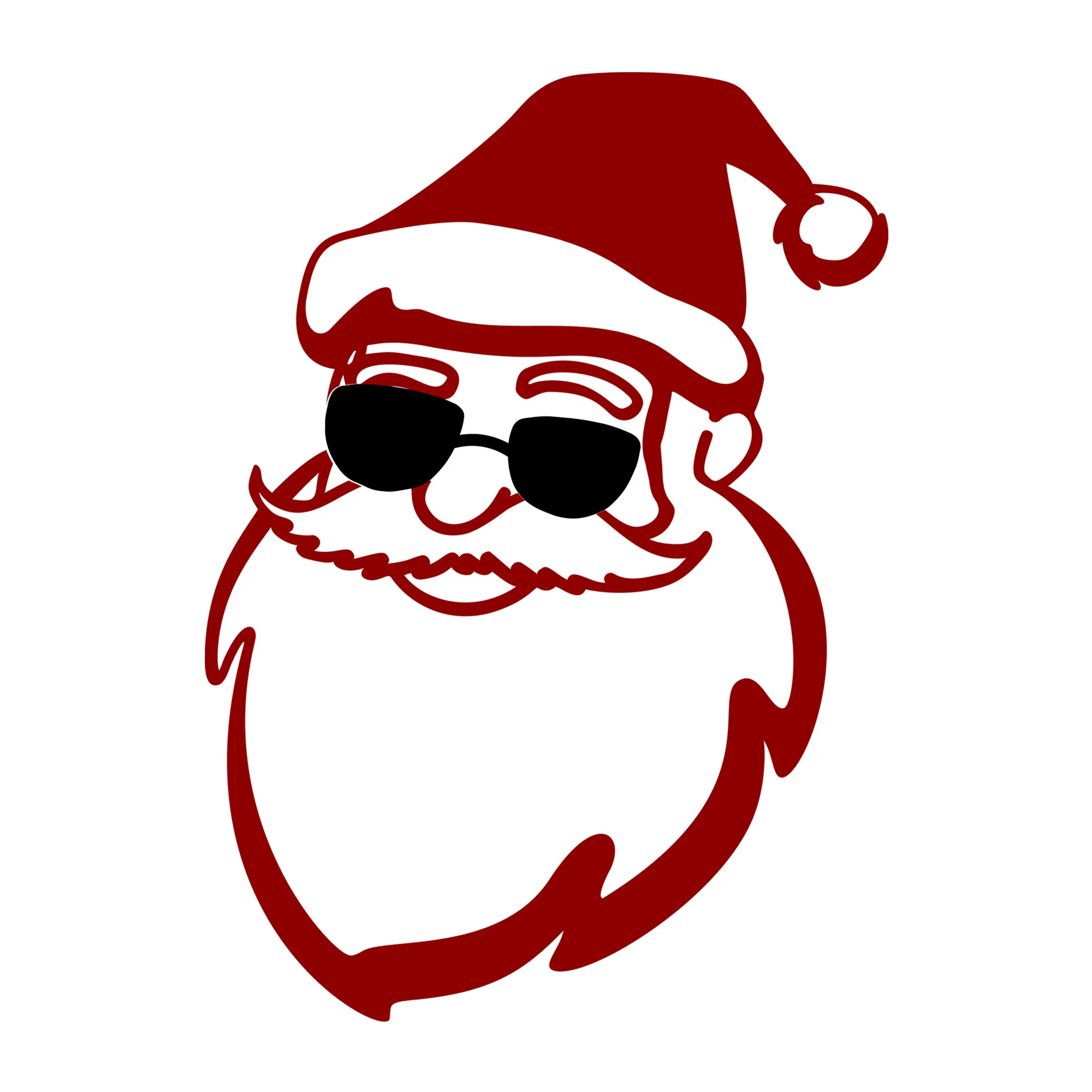 Santa Claus Glasses SVG