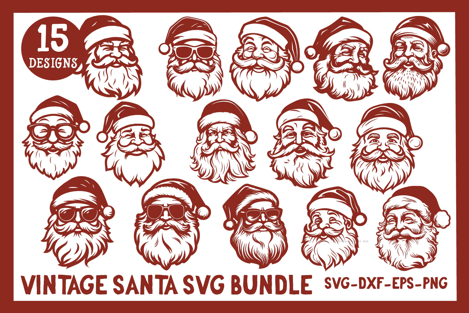 Santa SVG Bundle Vintage Christmas - Image 2