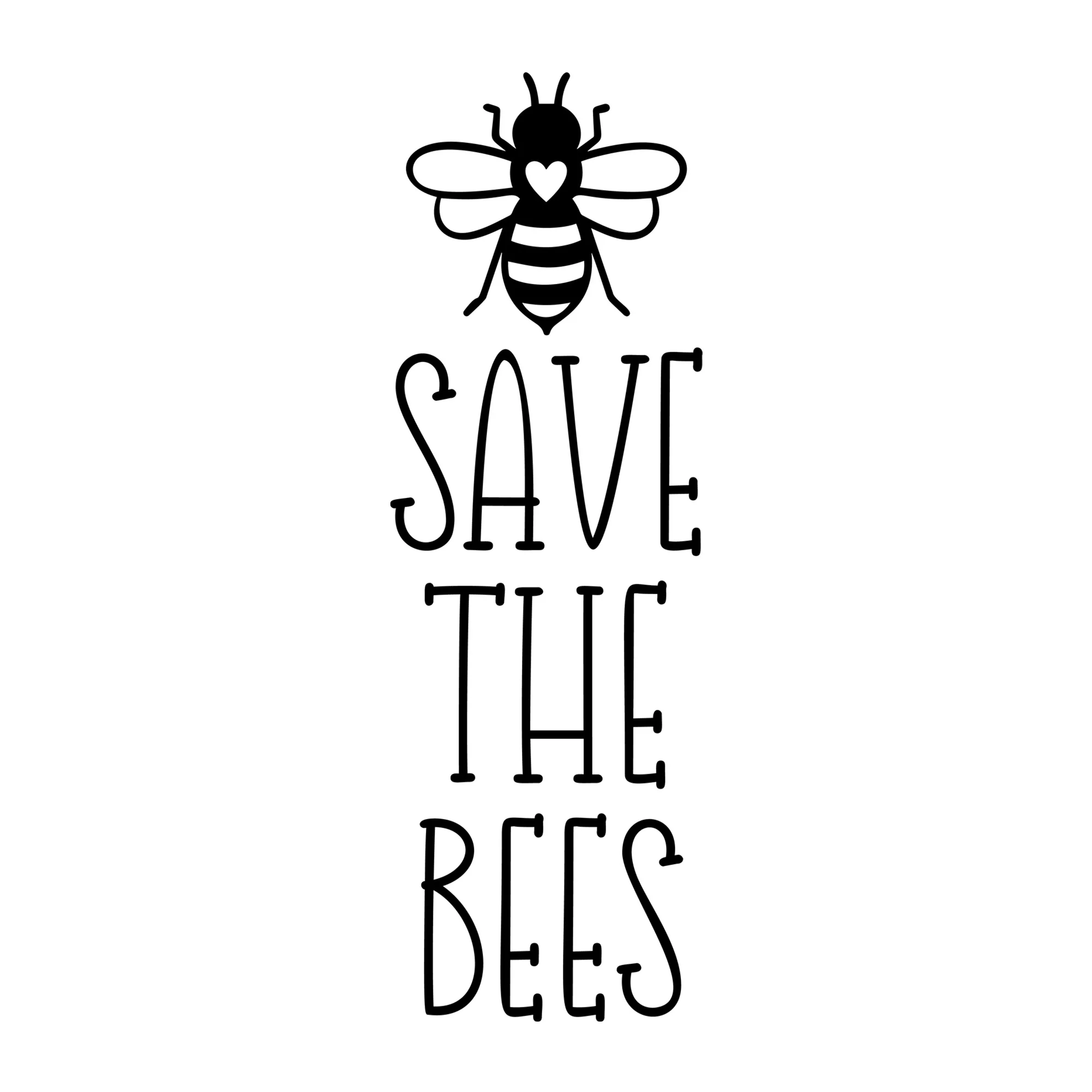 Save The Bees Vertical SVG