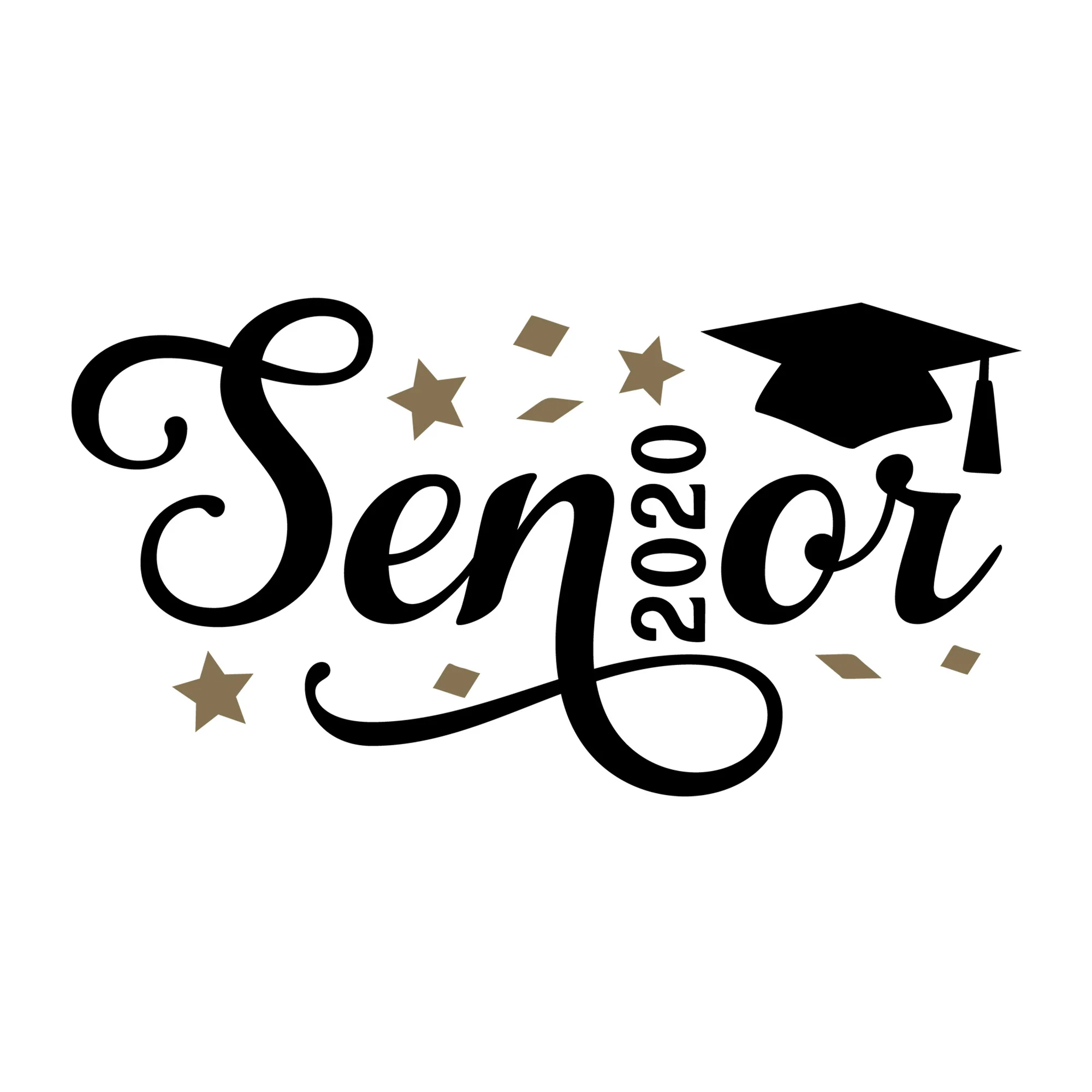 Senior Cursive 2020 SVG