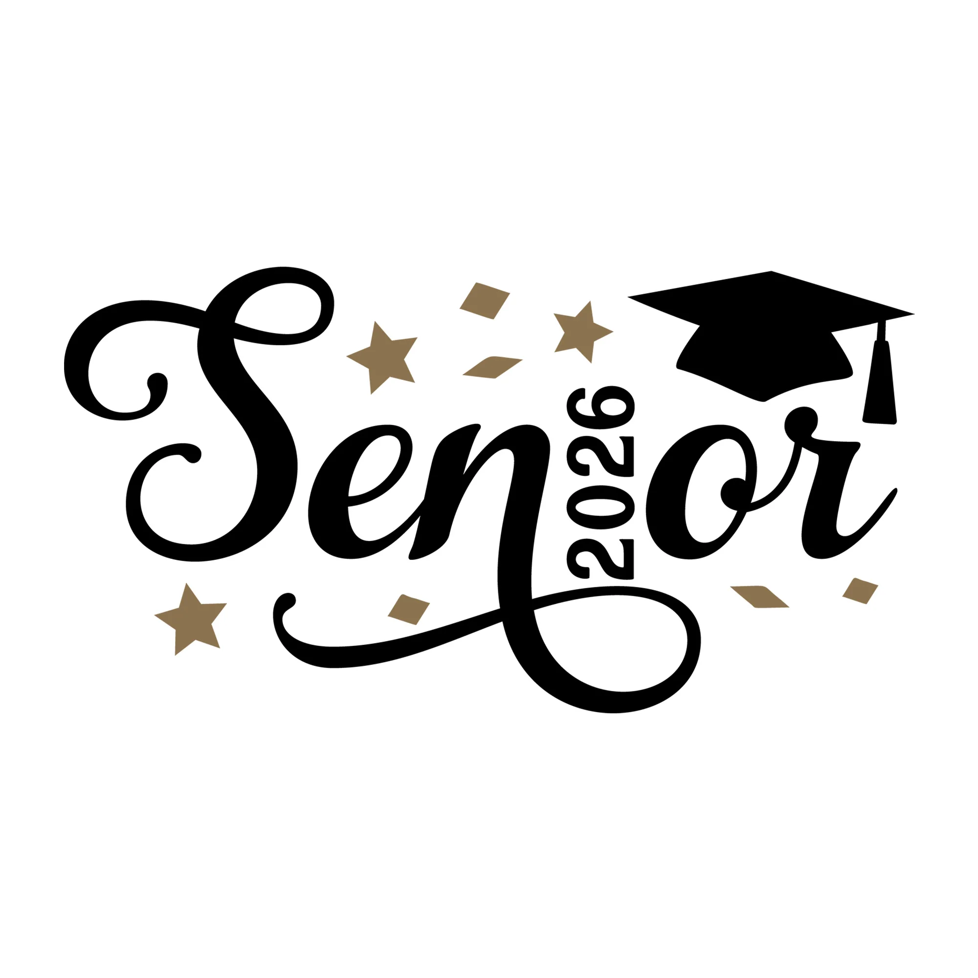 Senior Cursive 2026 SVG