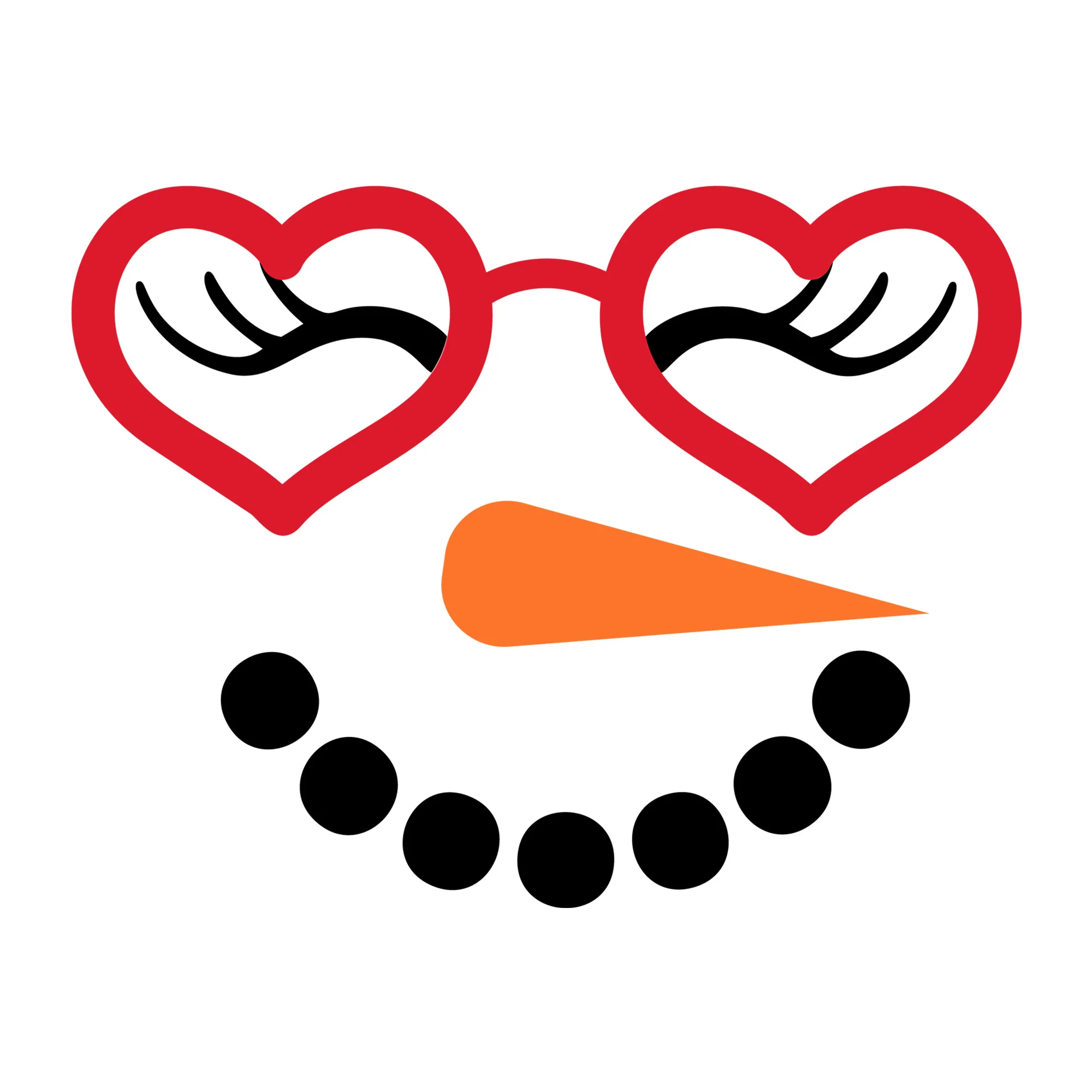 Snowman Face SVG