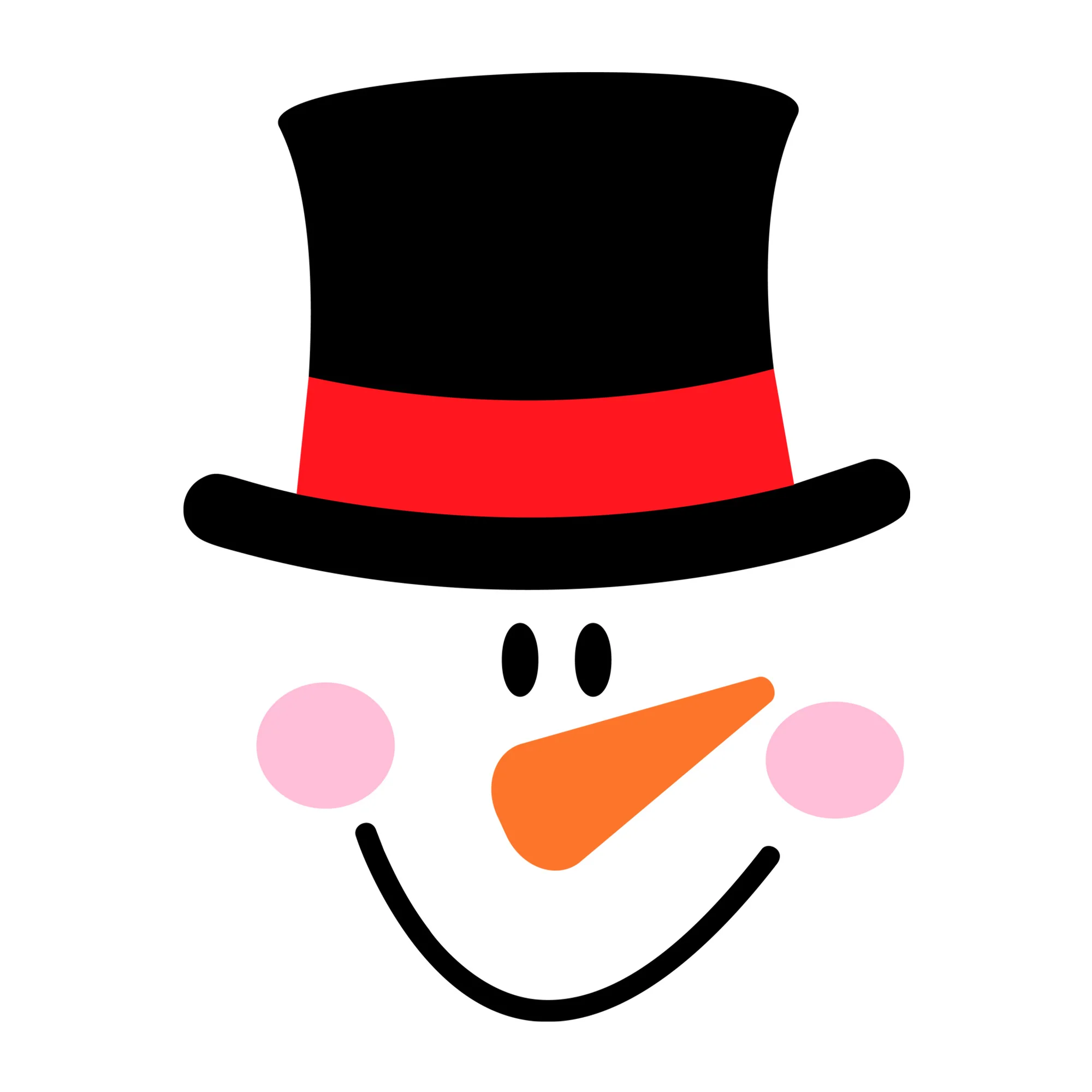 Snowman Face SVG