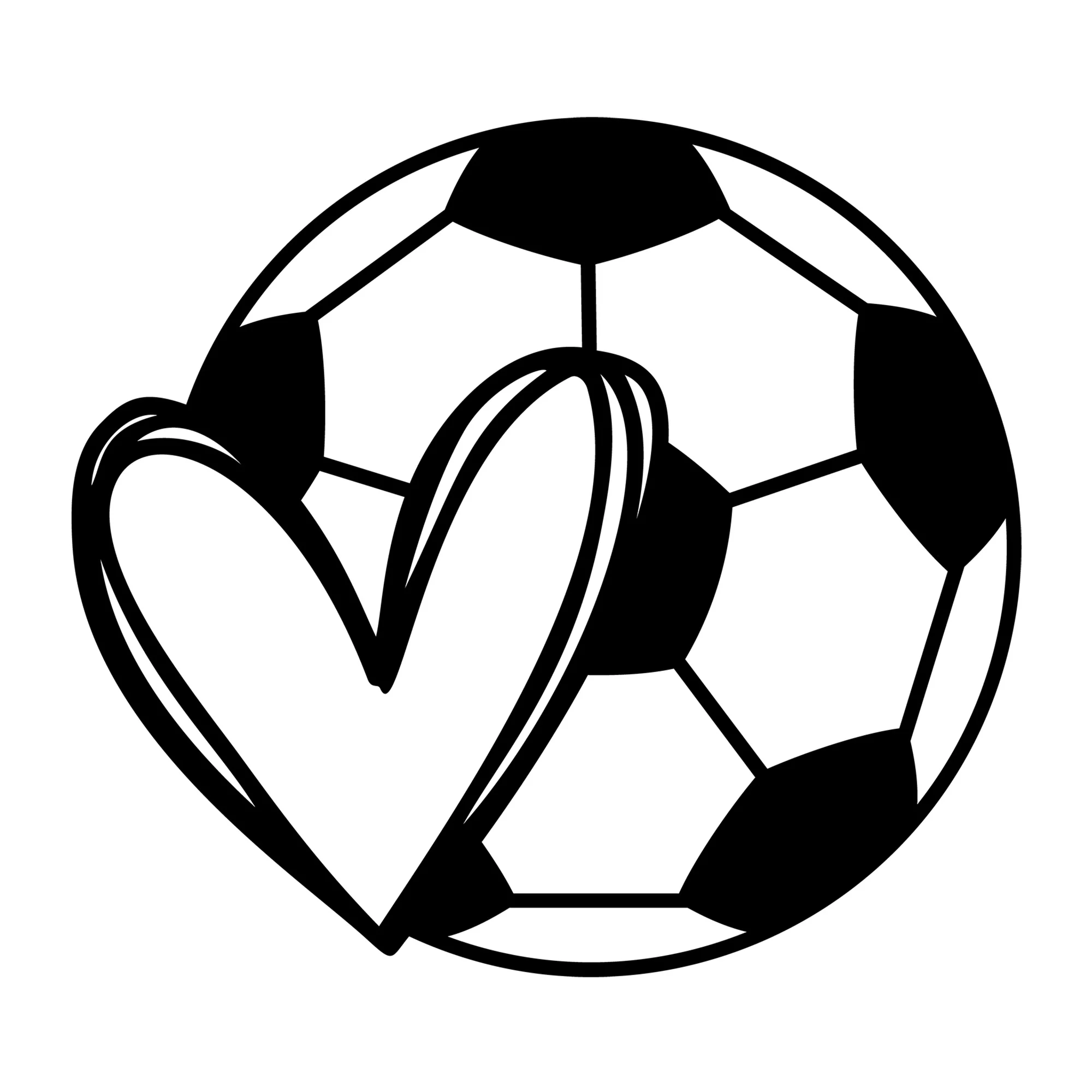 Soccer Heart SVG