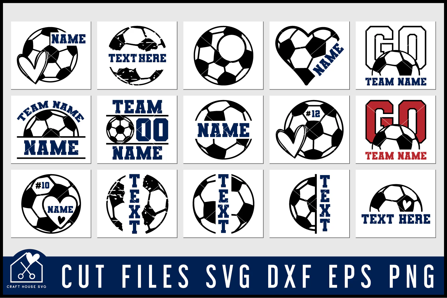 Soccer Name Monogram SVG Bundle - Image 3
