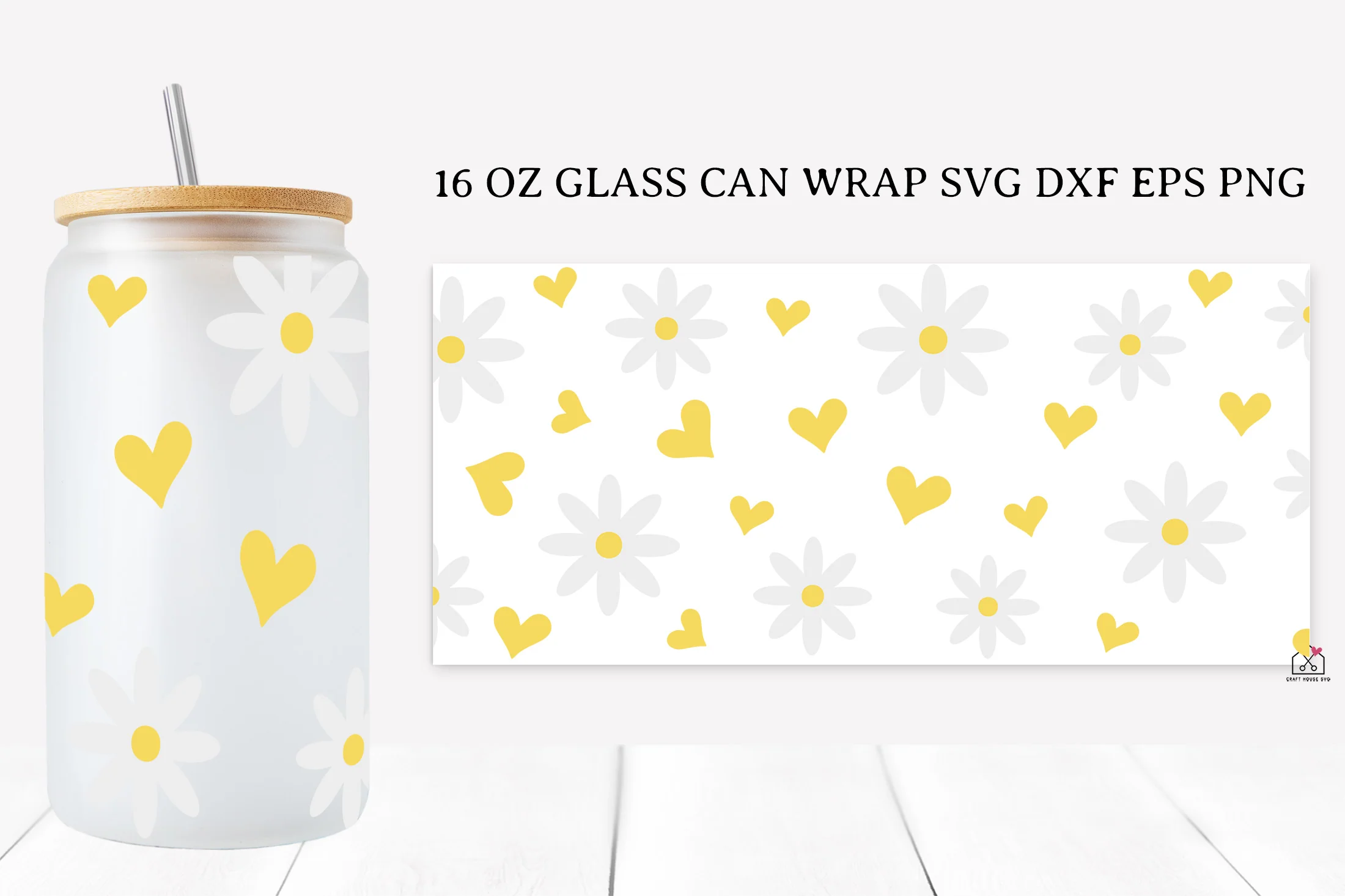 Spring Flower 16 Oz Glass Can Wrap SVG Bundle - Image 5