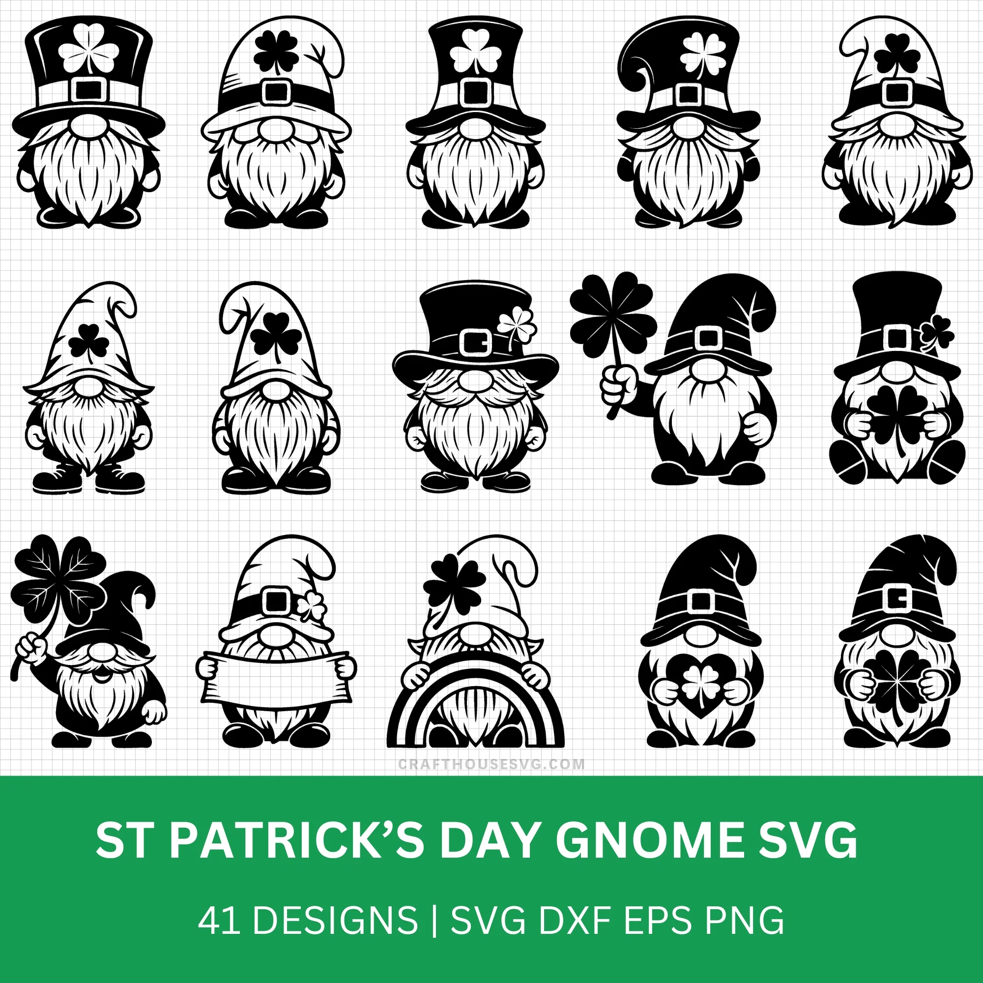 St. Patrick's Day Gnome SVG Bundle