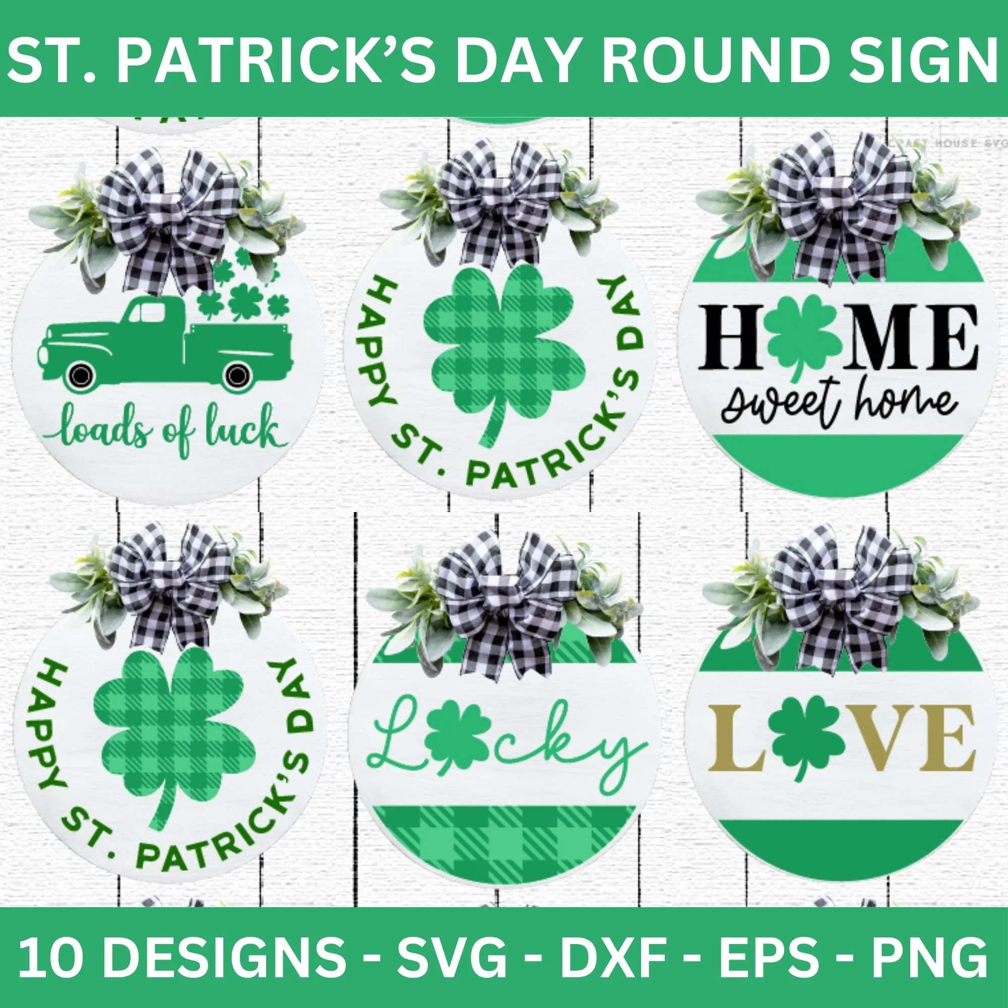 St. Patrick's Day Round Signs SVG Bundle