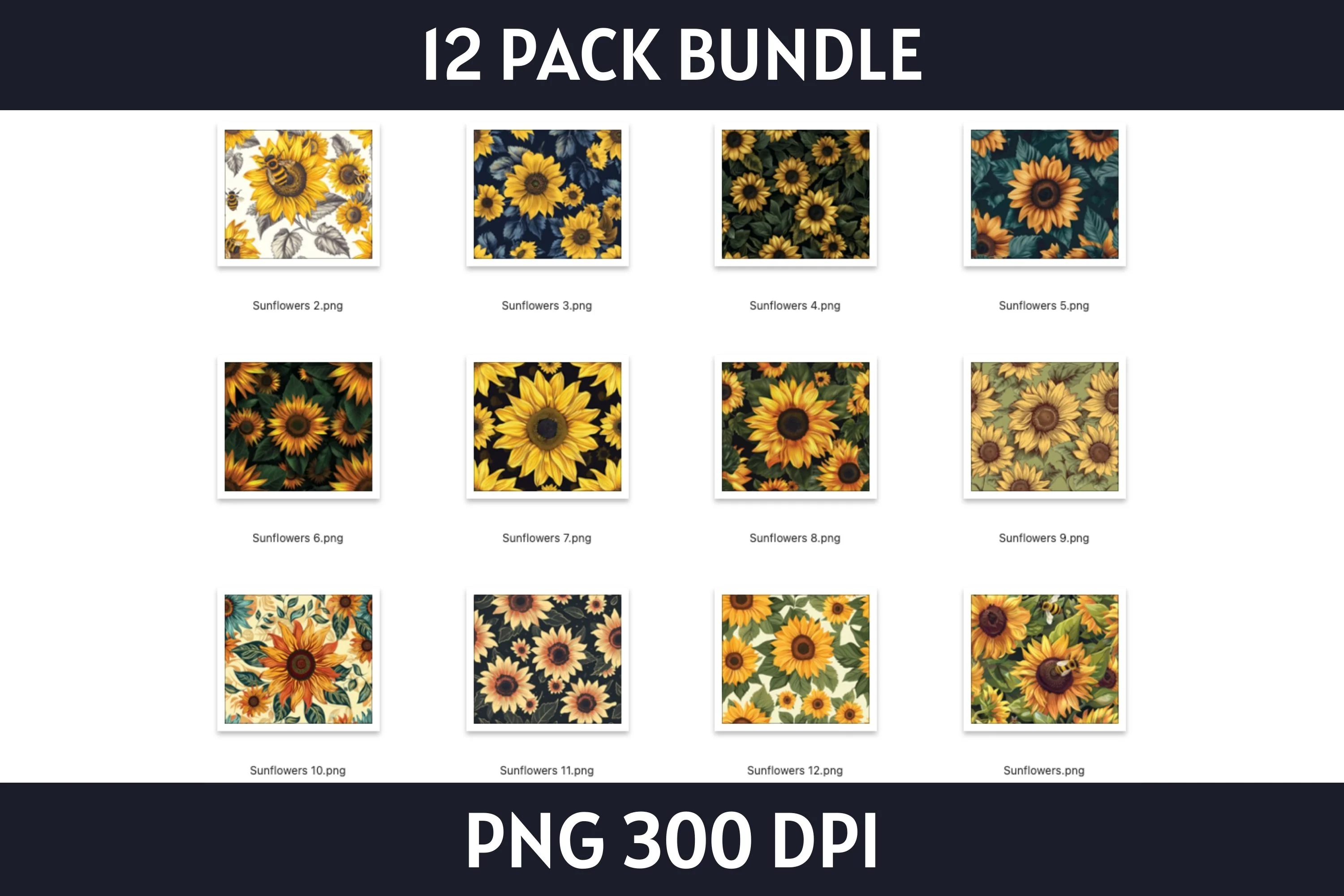 Sunflower Tumbler Sublimation Bundle PNG 20 oz - Image 4