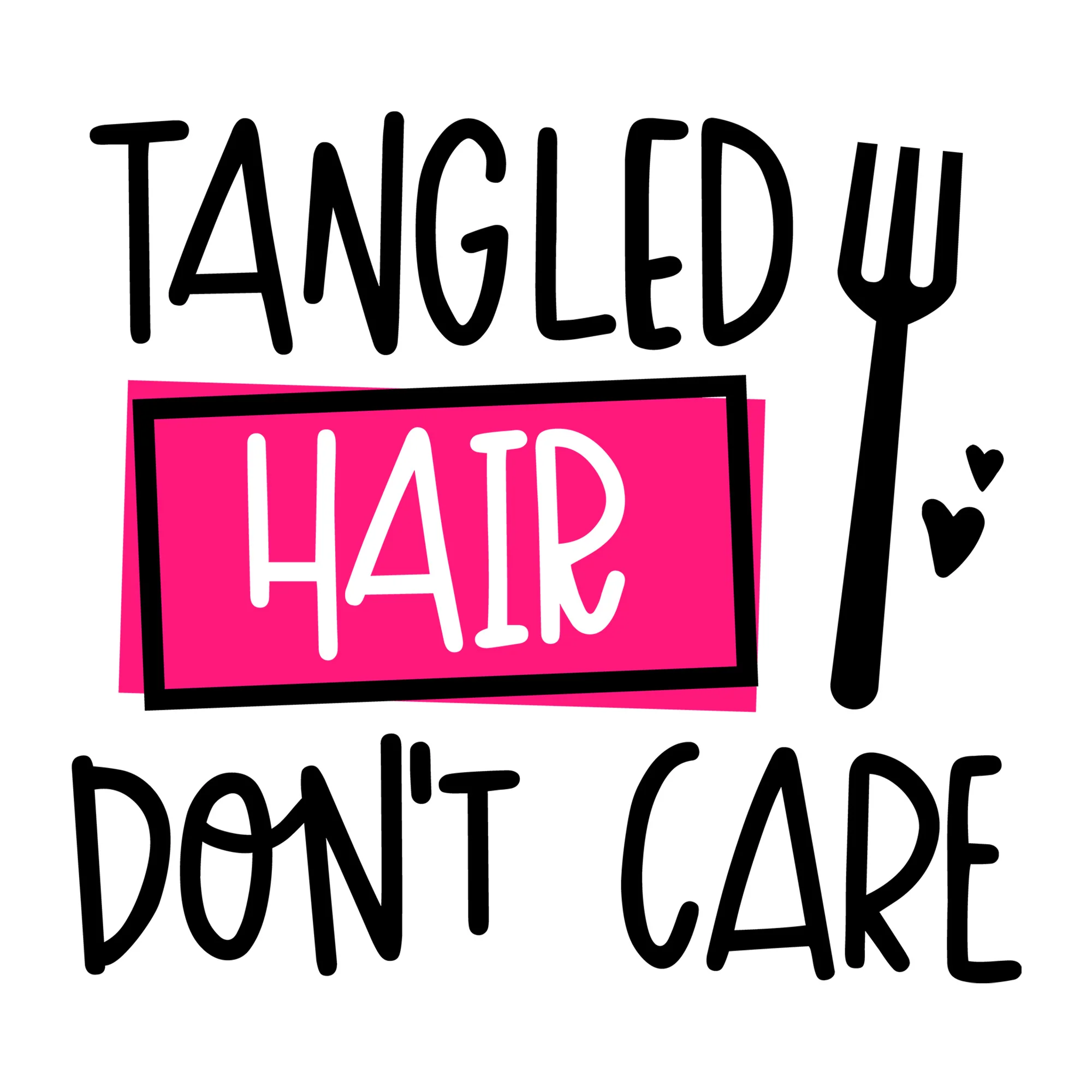 Tangled hair don't care SVG