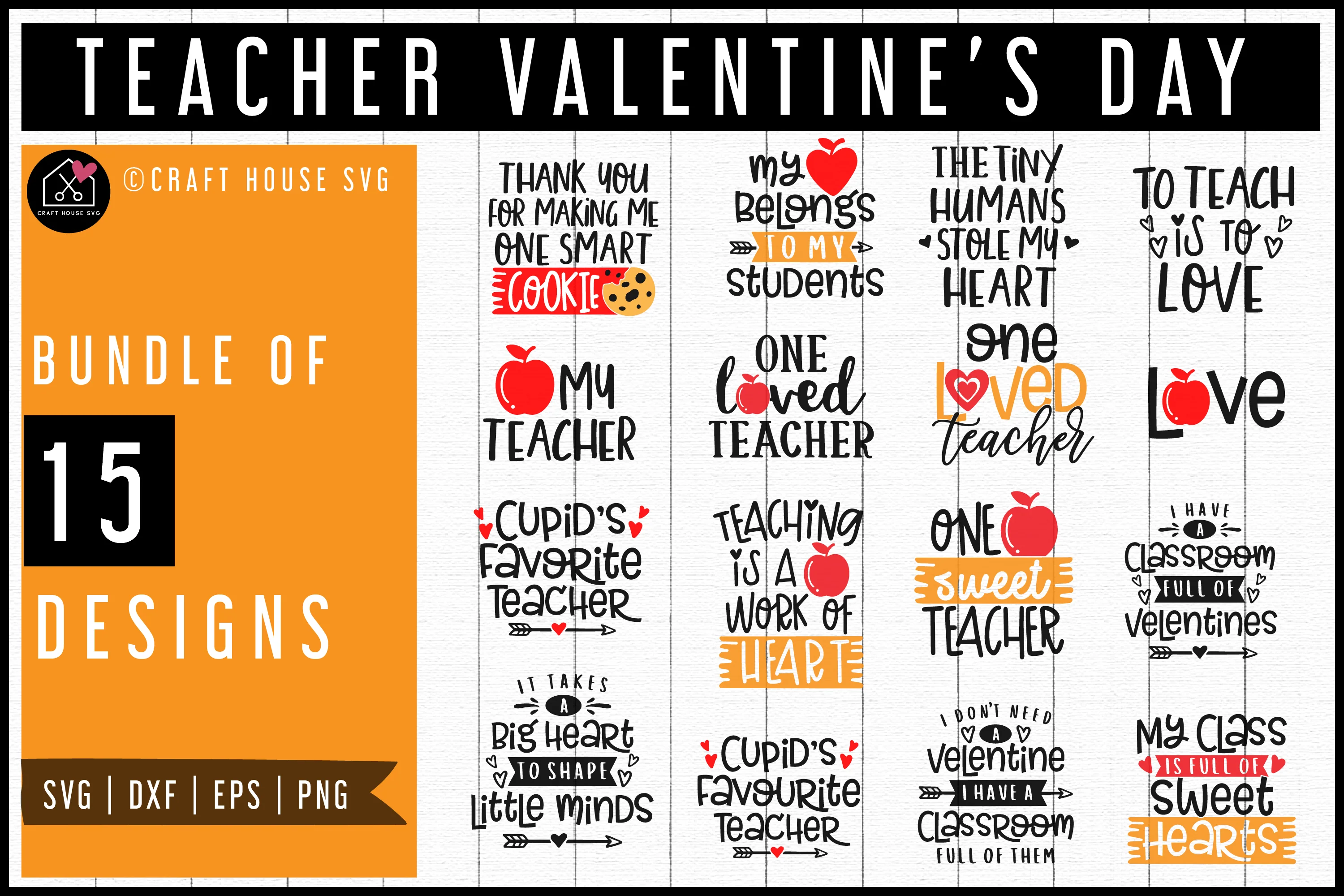 Teacher Valentine's Day SVG Bundle - Image 4