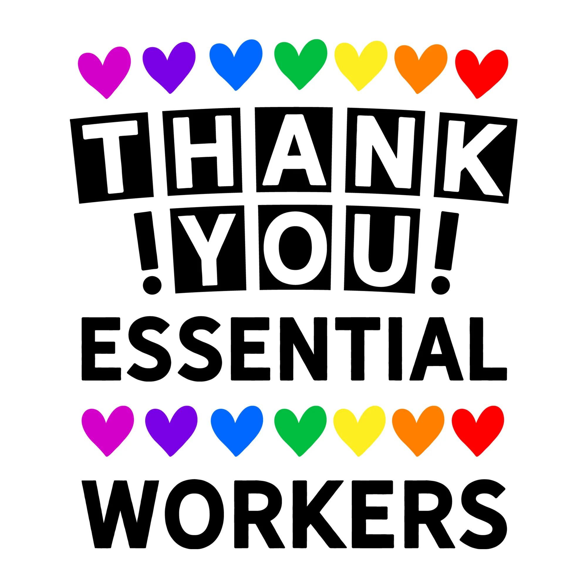 Thank You Essential Workers SVG