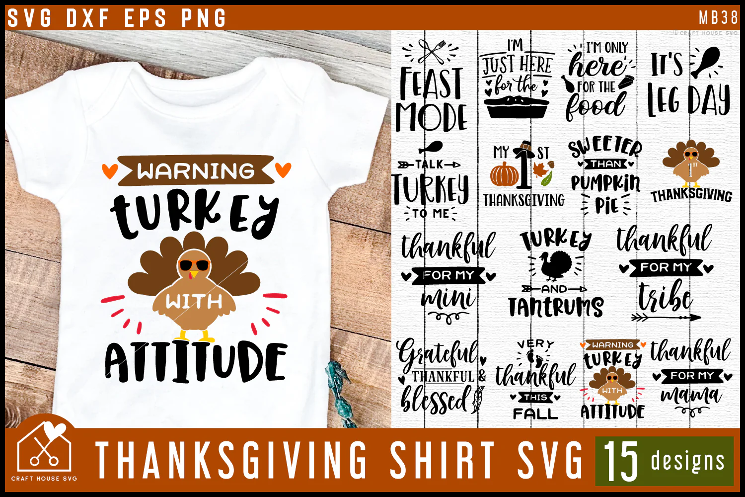 Thanksgiving Shirt Designs SVG Bundle - Image 2