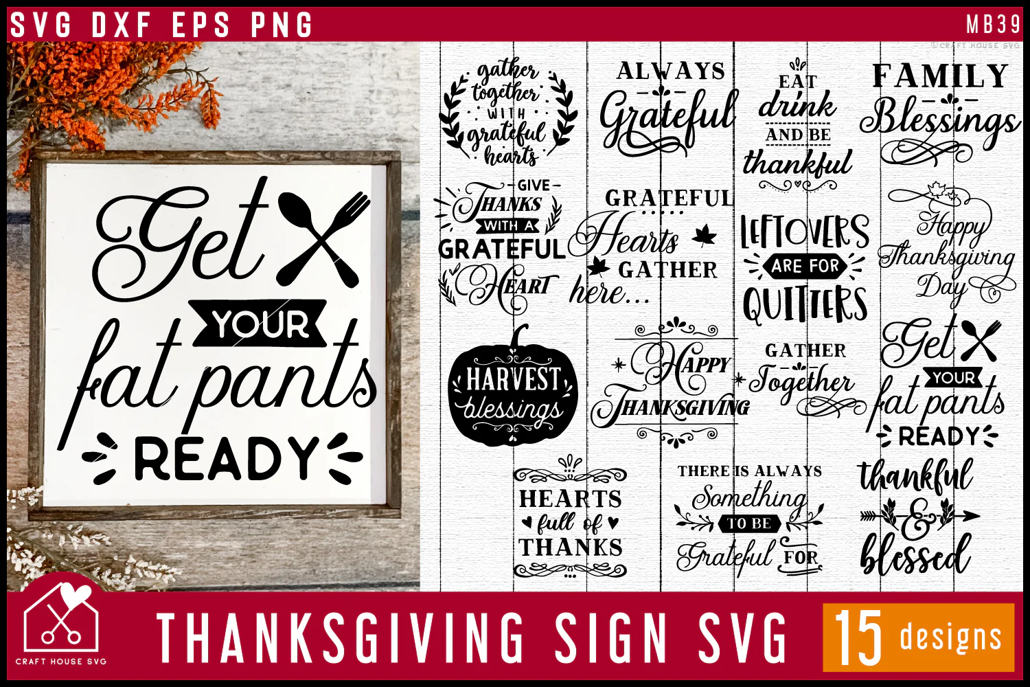 Thanksgiving Sign SVG Bundle - Image 2