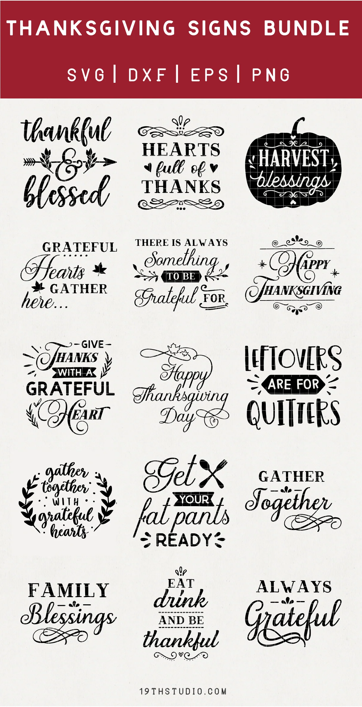 Thanksgiving Sign SVG Bundle - Image 4
