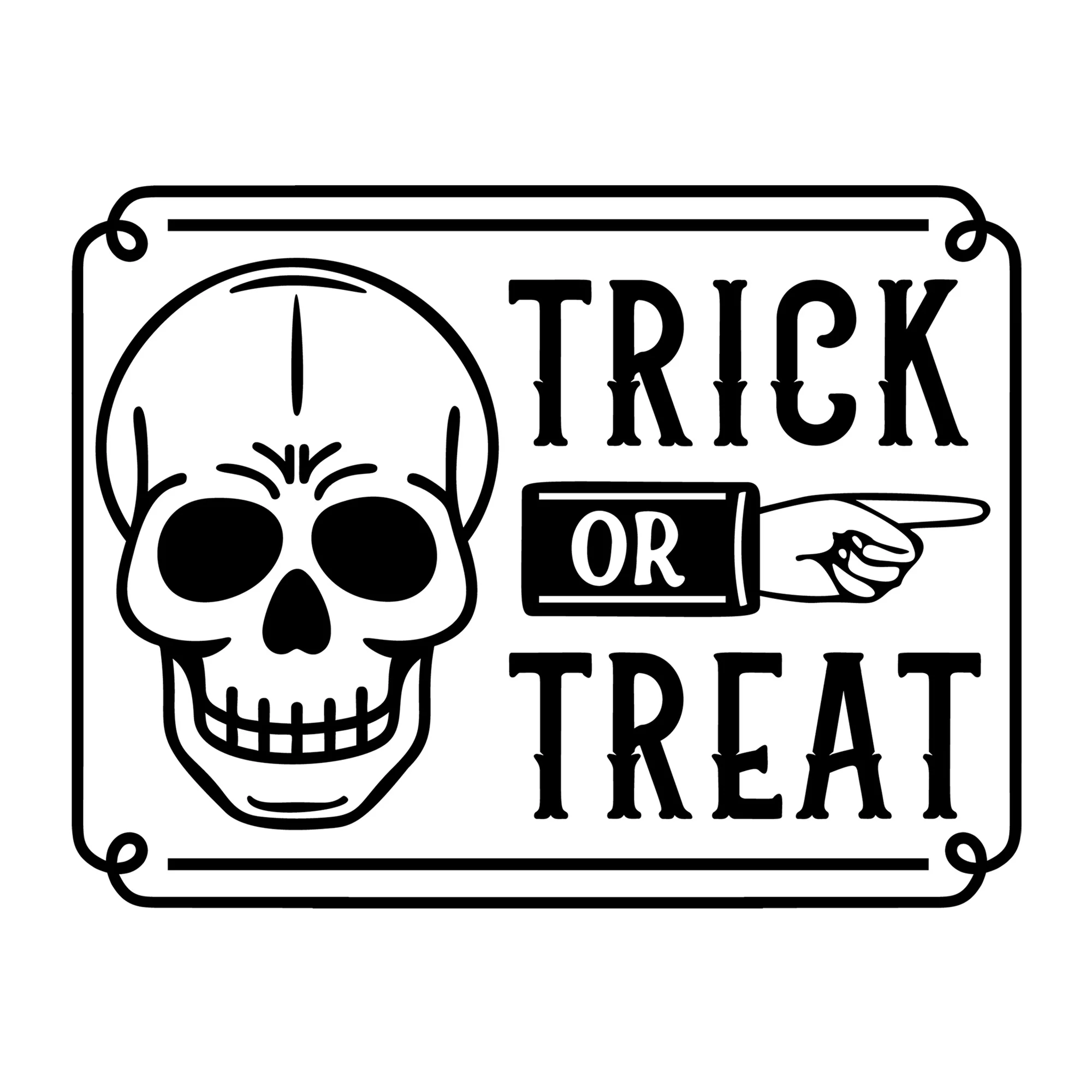 Trick Or Treat Skull SVG
