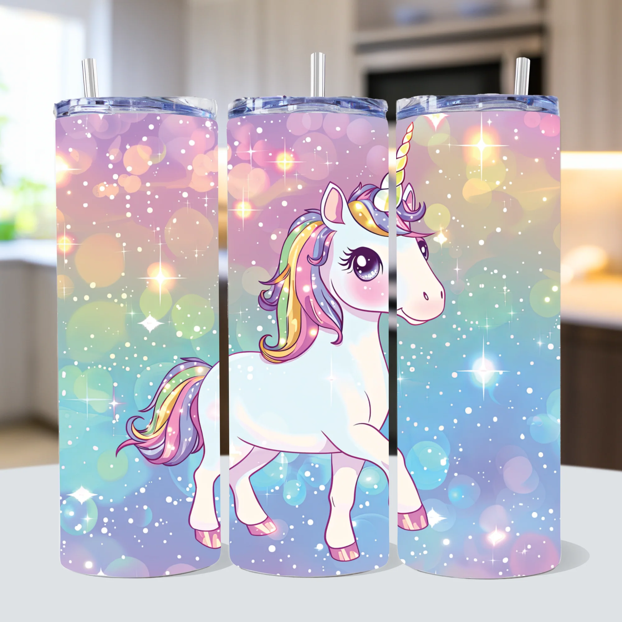 Unicorn Tumbler Sublimation Bundle PNG 20 oz - Image 2