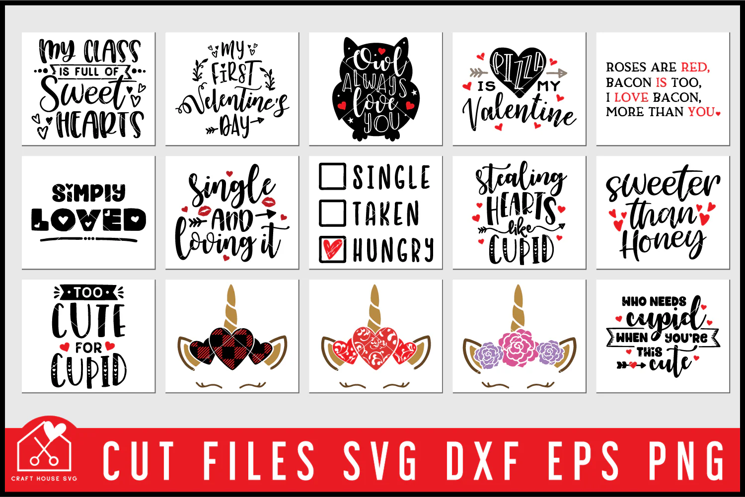 Valentine's Day SVG Bundle - 50 Designs - Image 5