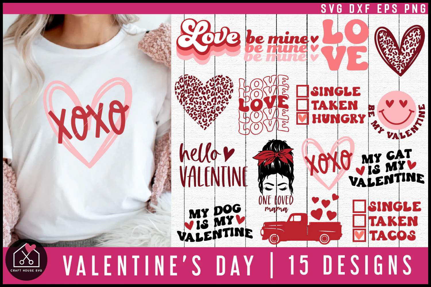 Valentine's Day SVG Cut File Bundle - Image 2