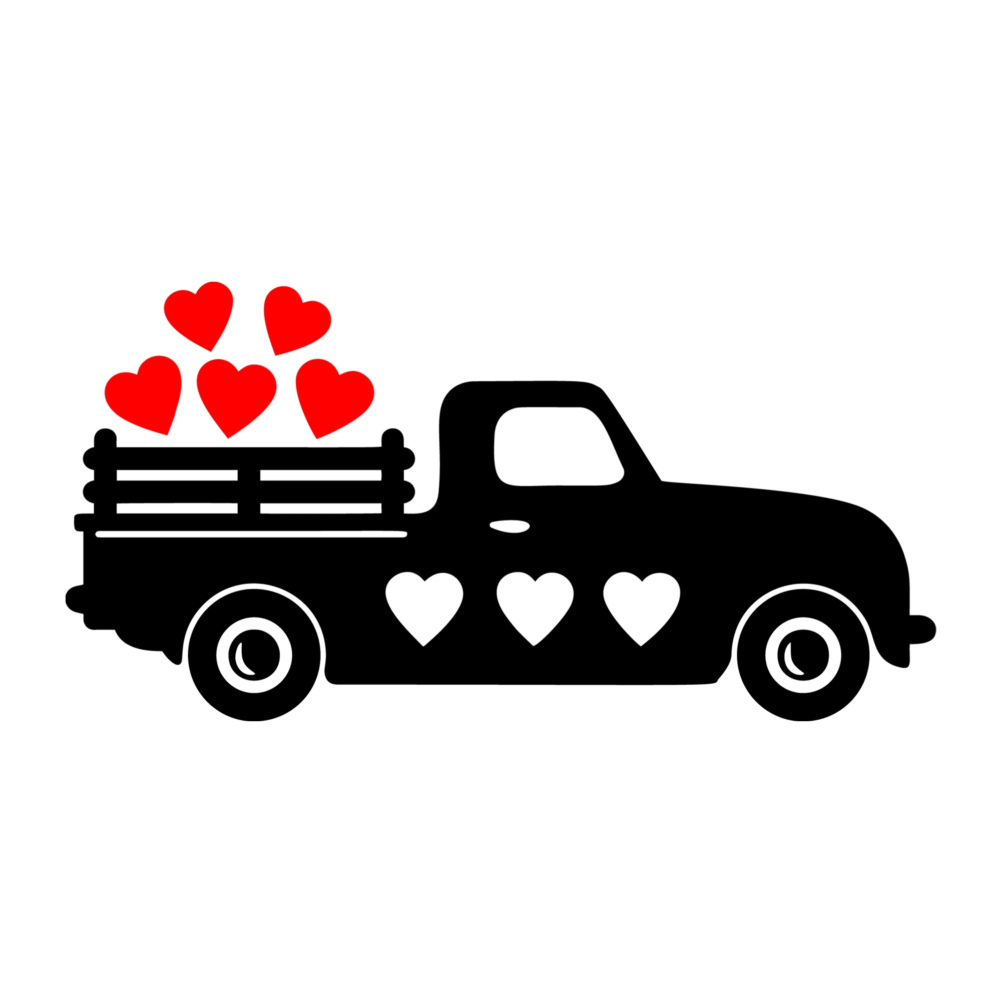 Valentines Day Truck SVG