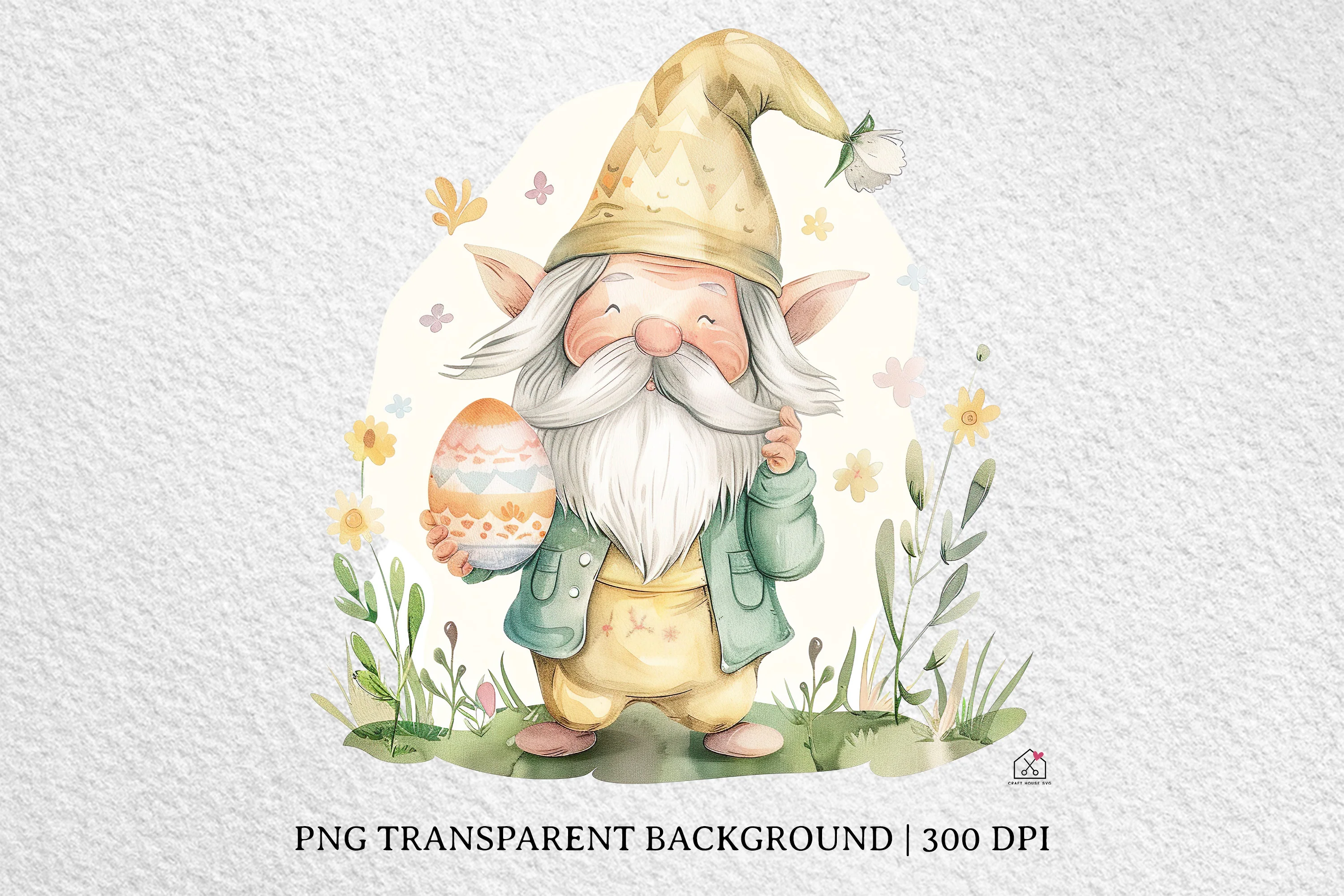 Watercolor Easter Gnome Sublimation Bundle Clip Art PNG - Image 7