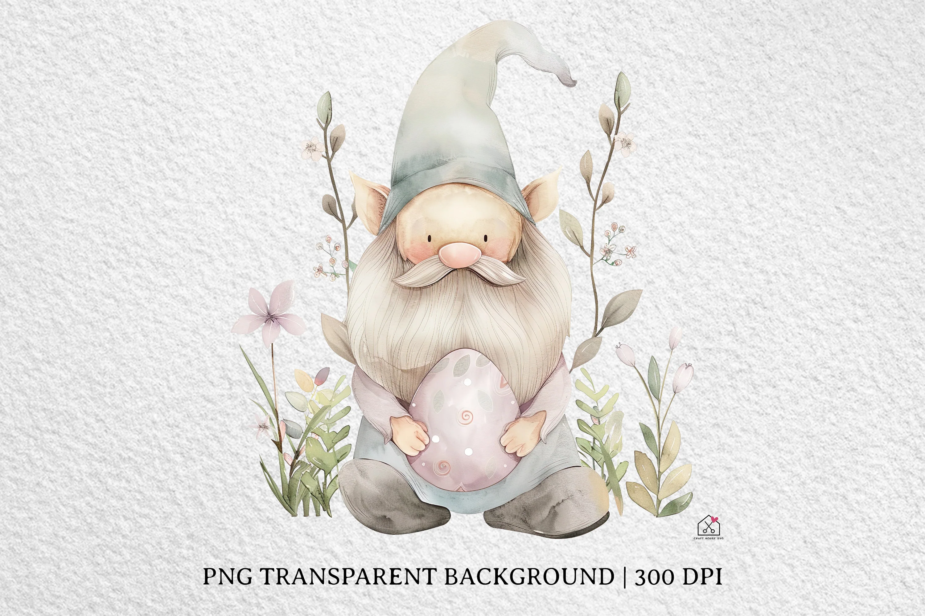 Watercolor Easter Gnome Sublimation Bundle Clip Art PNG - Image 8