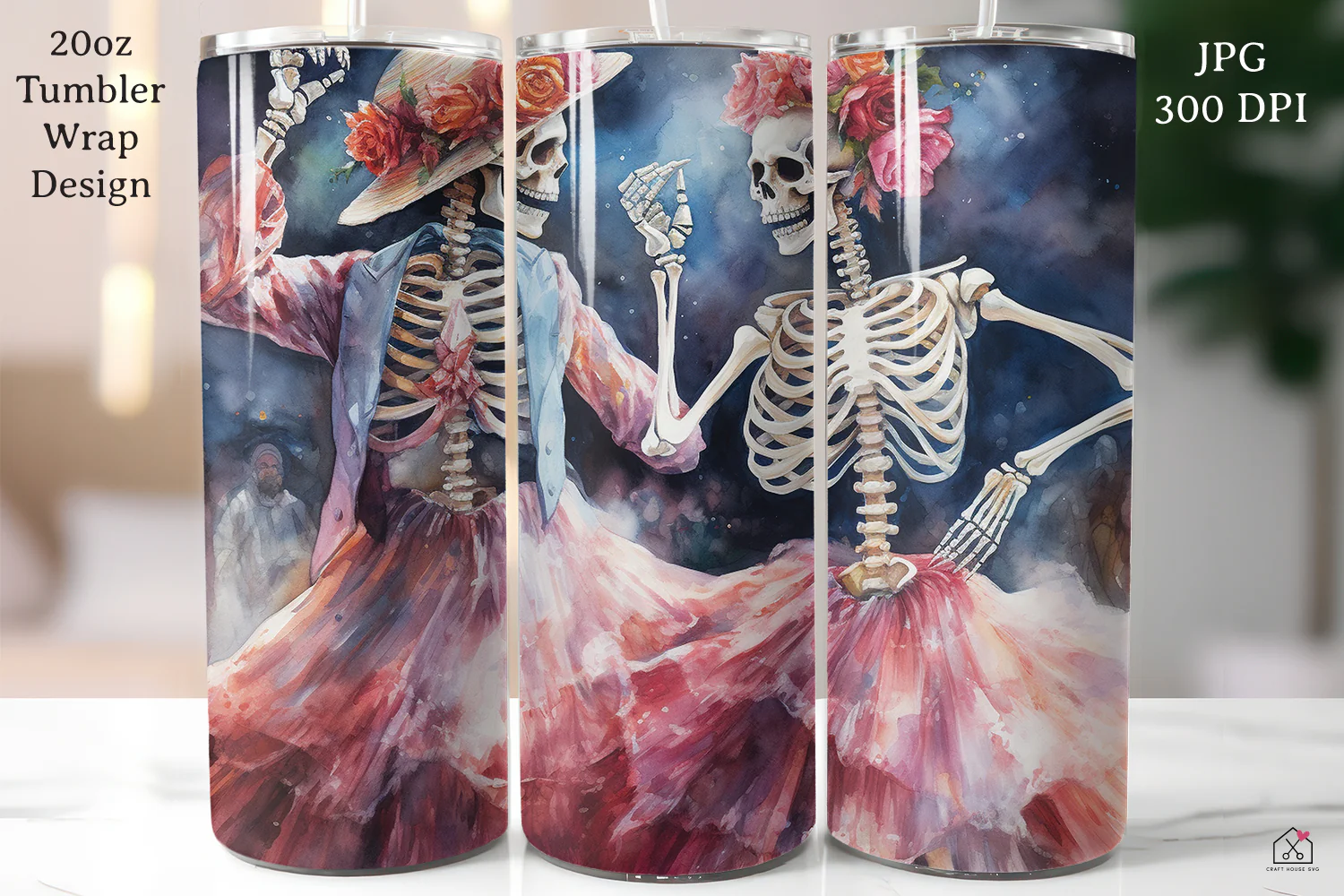 Watercolor Halloween 20oz Tumbler Wrap Bundle Sublimation Designs JPG - Image 11