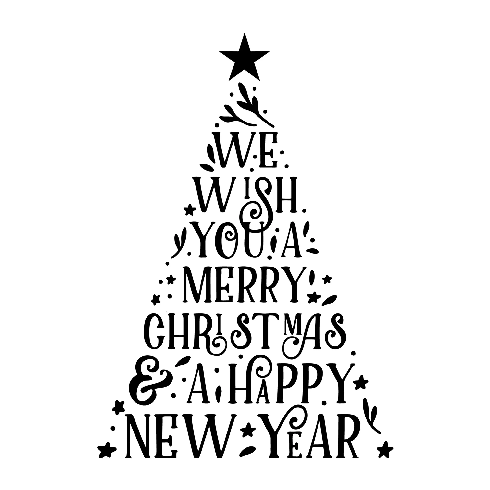 We Wish You A Merry Christmas And A Happy New Year SVG
