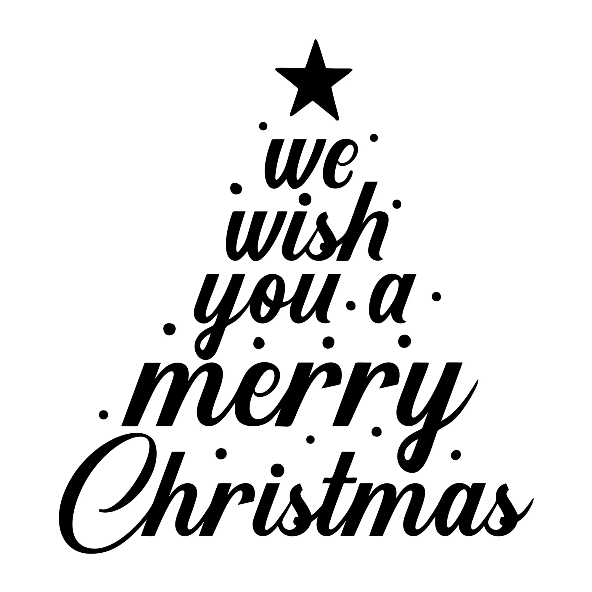 We Wish You A Merry Christmas Cursive SVG