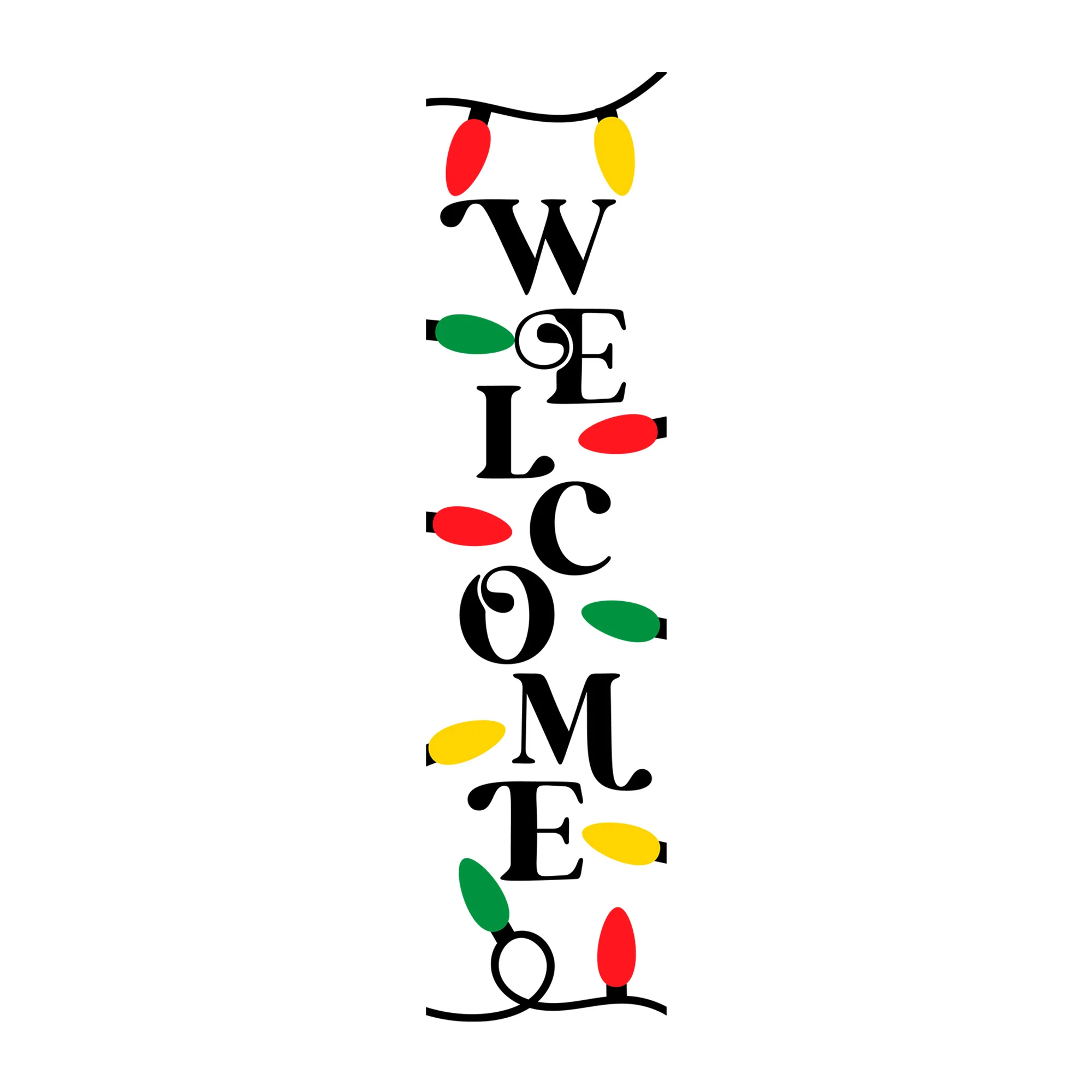 Welcome Christmas Lights SVG