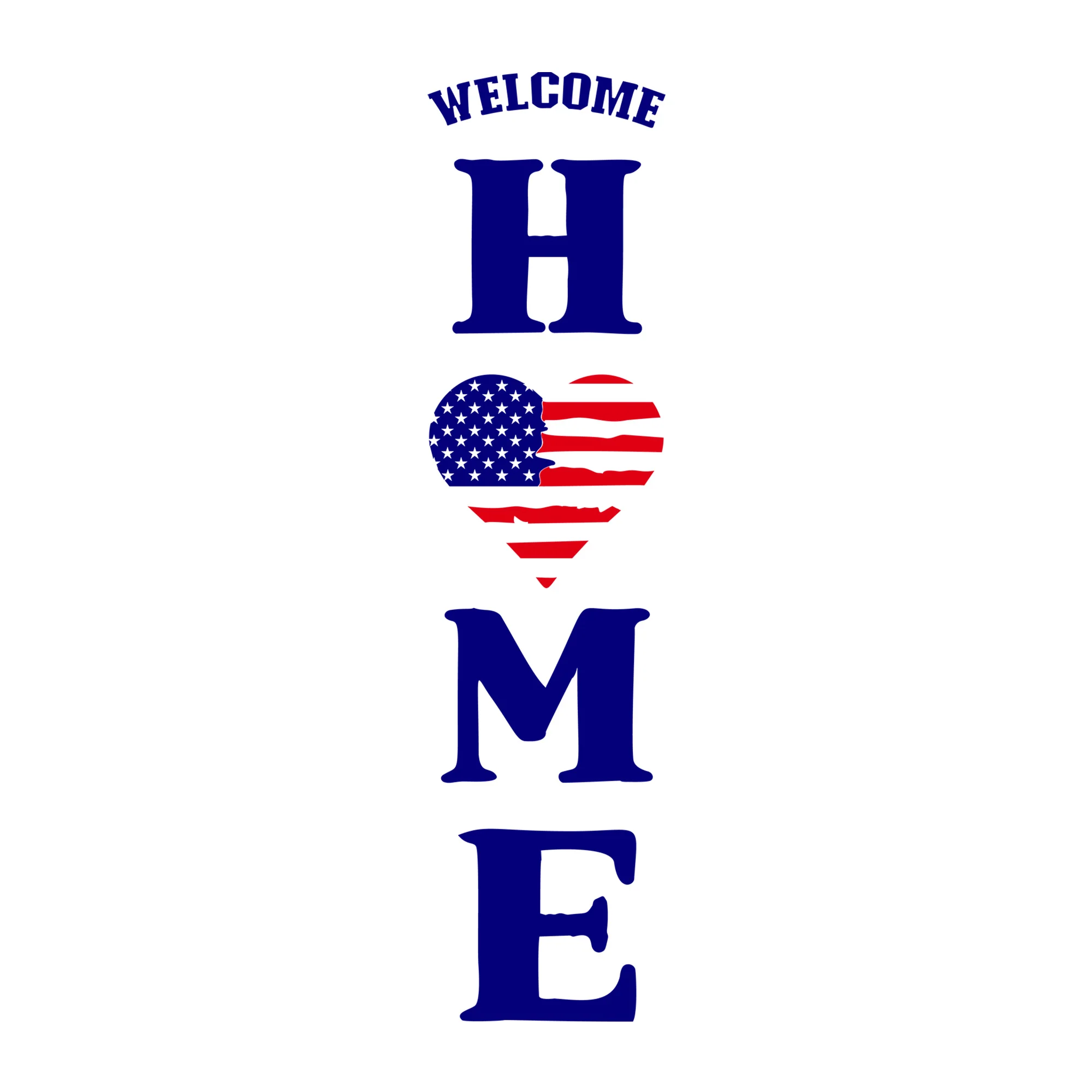 Welcome Home 4th Of July Heart SVG