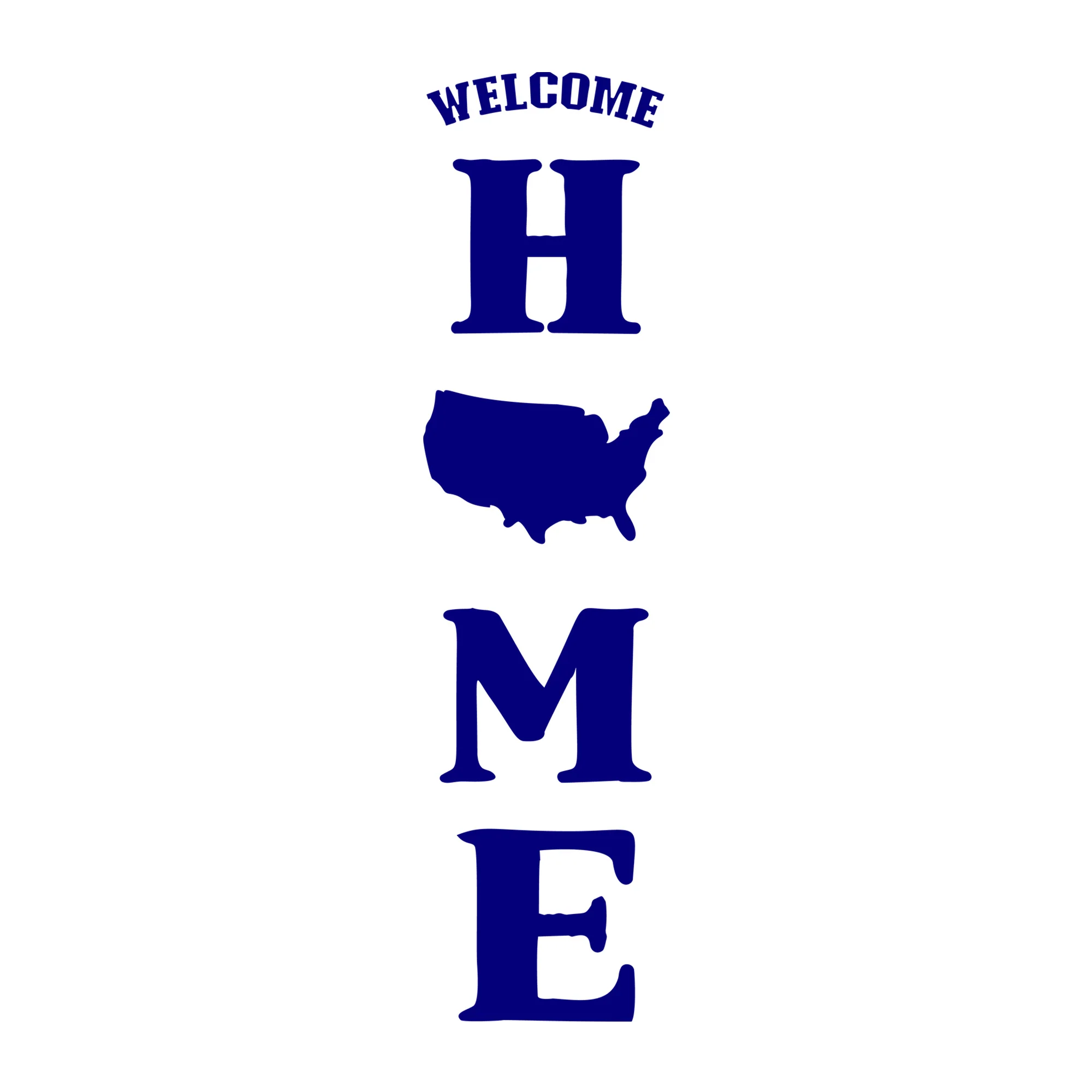 Welcome Home US Map SVG