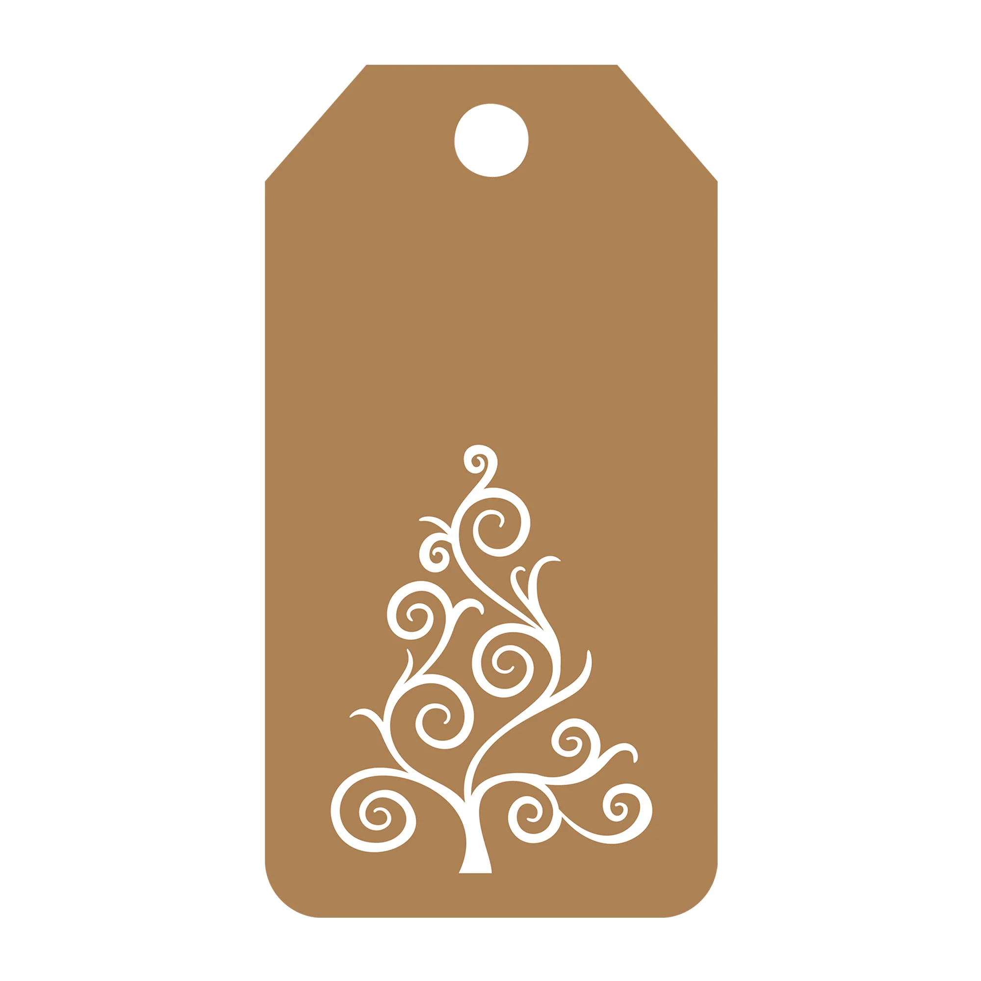 Whimsical Christmas Tree Gift Tag SVG