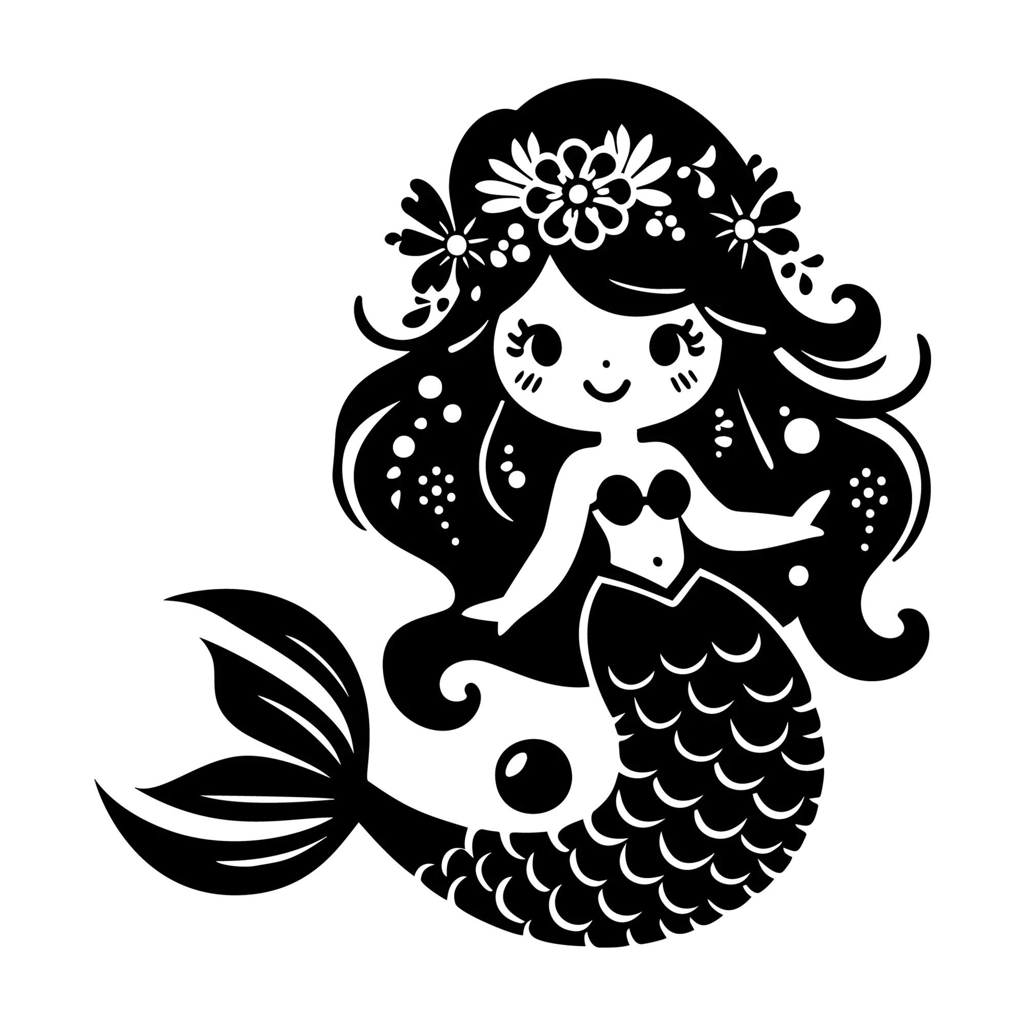 Whimsical Mermaid SVG