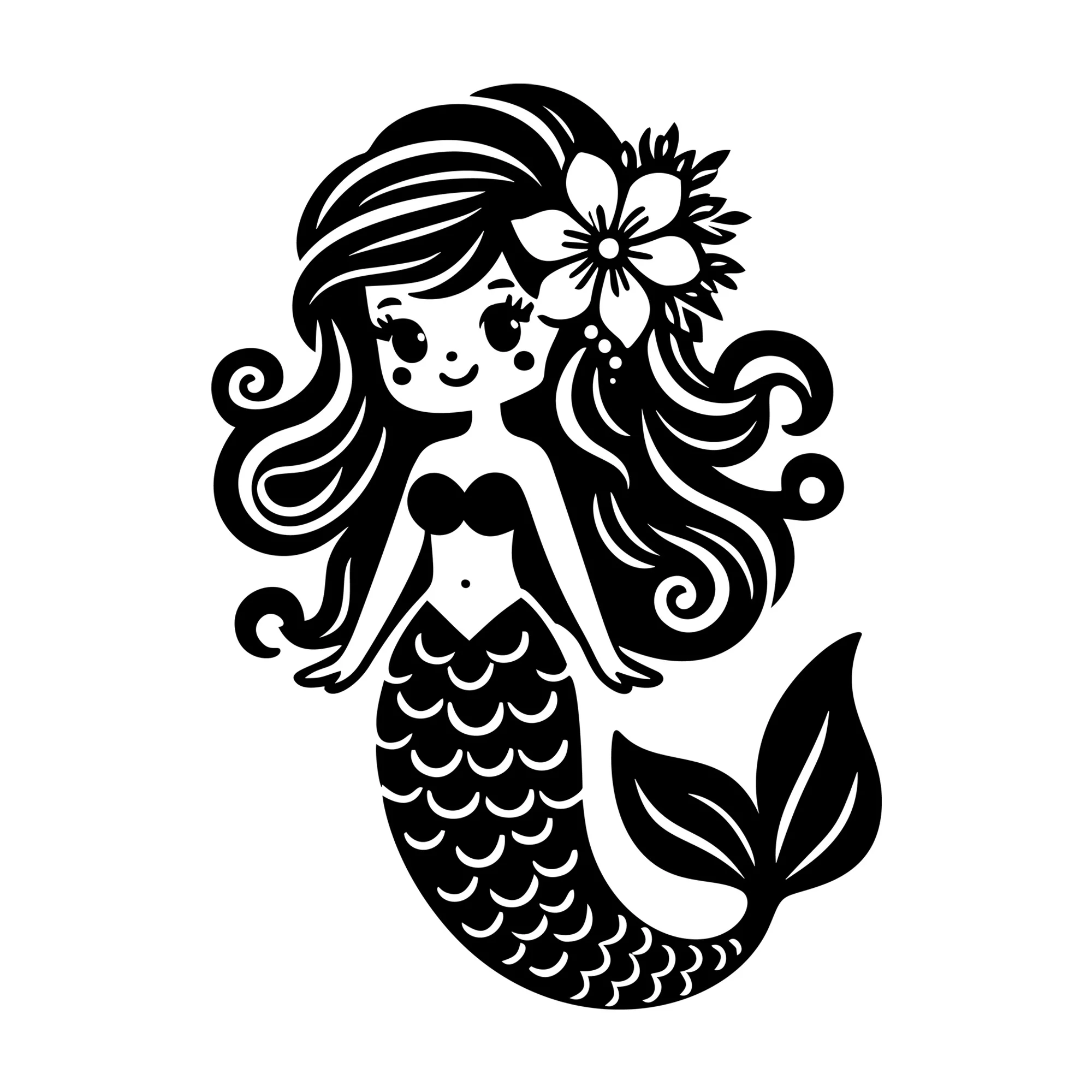 Whimsical Mermaid SVG