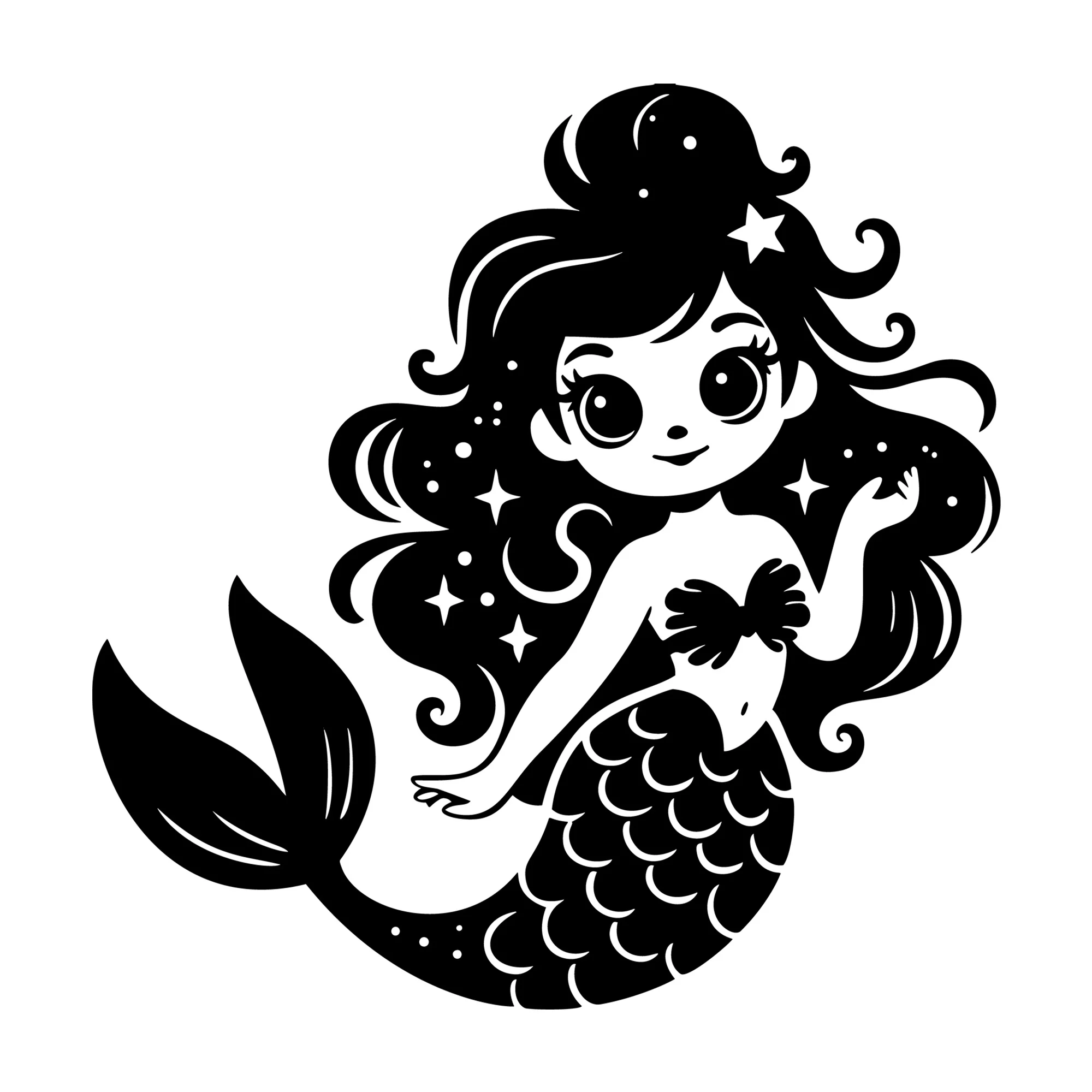 Whimsical Mermaid SVG