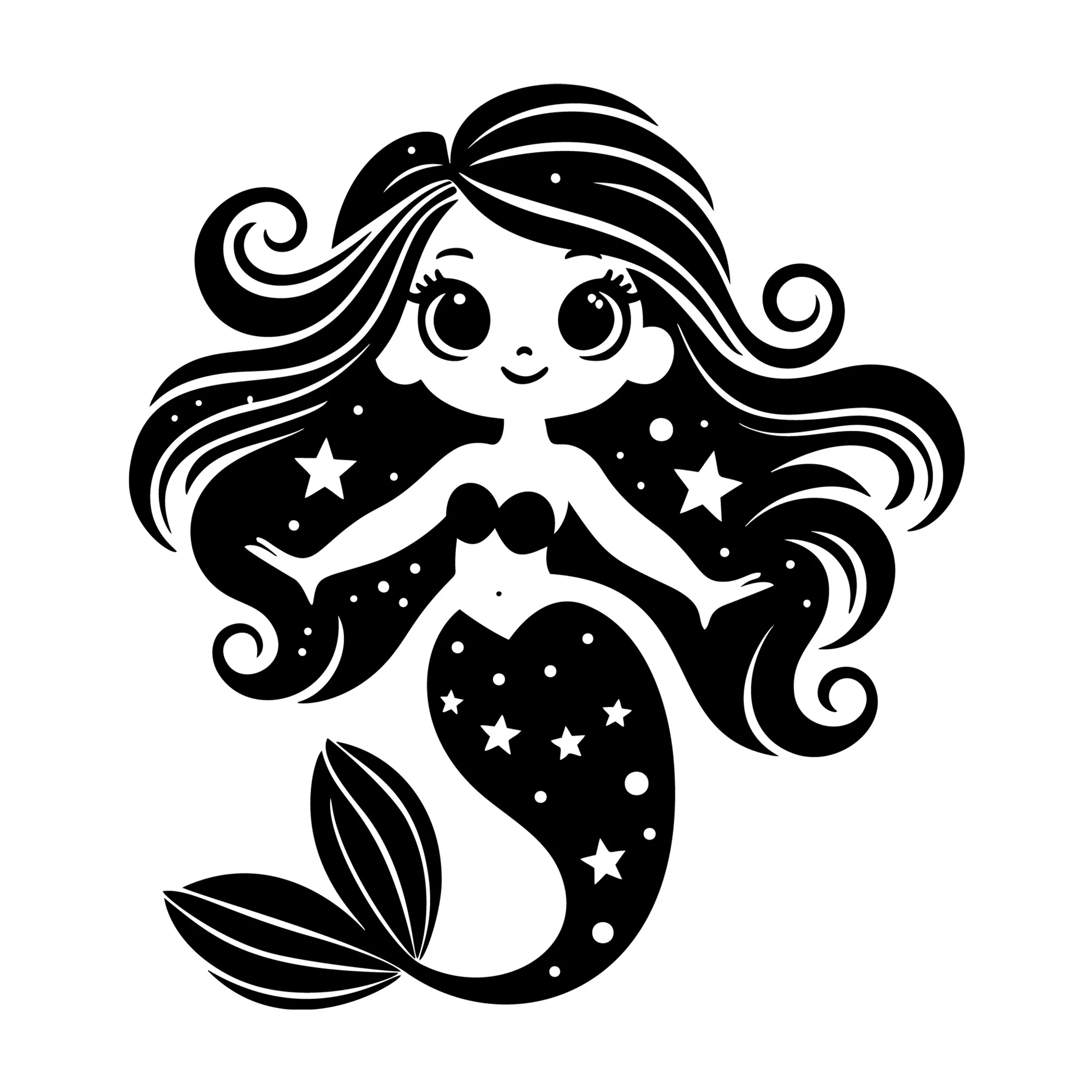 Whimsical Mermaid SVG