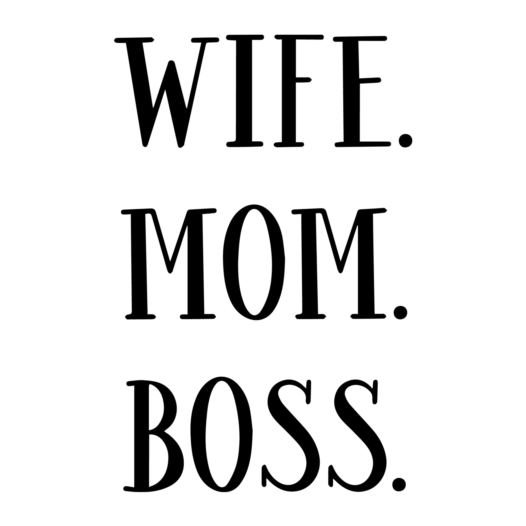 Wife Mom Boss SVG
