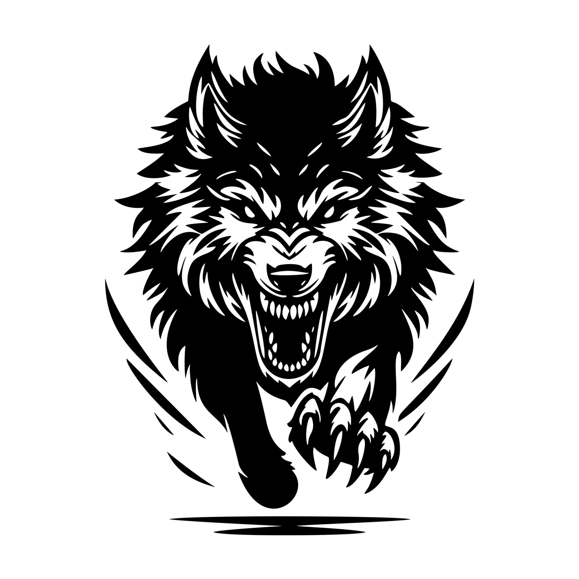 Wolf Attacking SVG