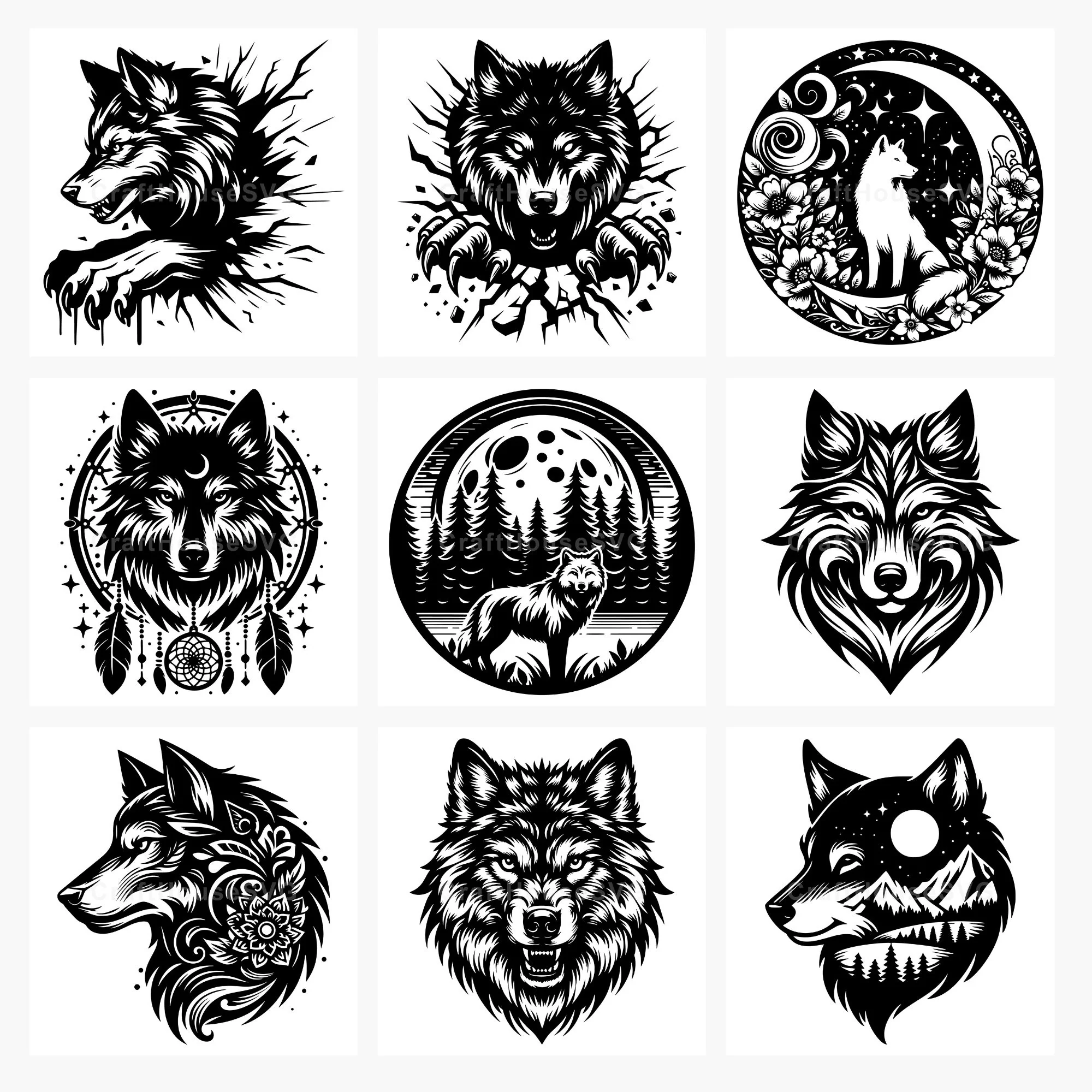 Wolf SVG Bundle - Image 4