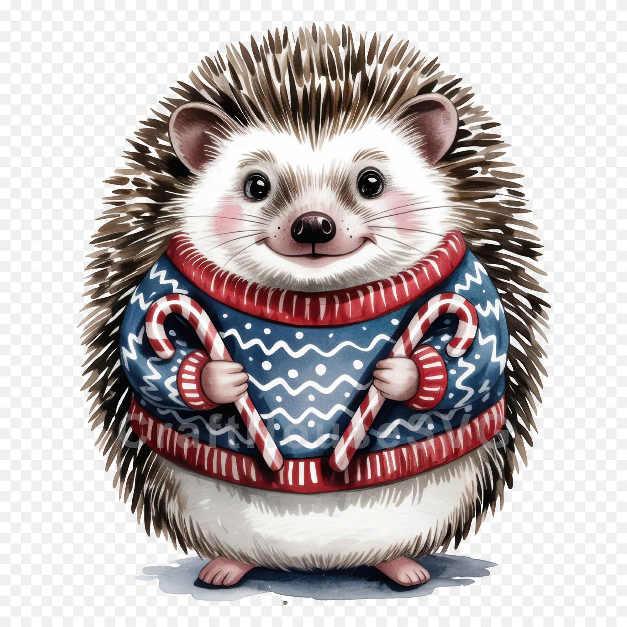 Woodland Animals Christmas Sweater Clipart Bundle - Image 11