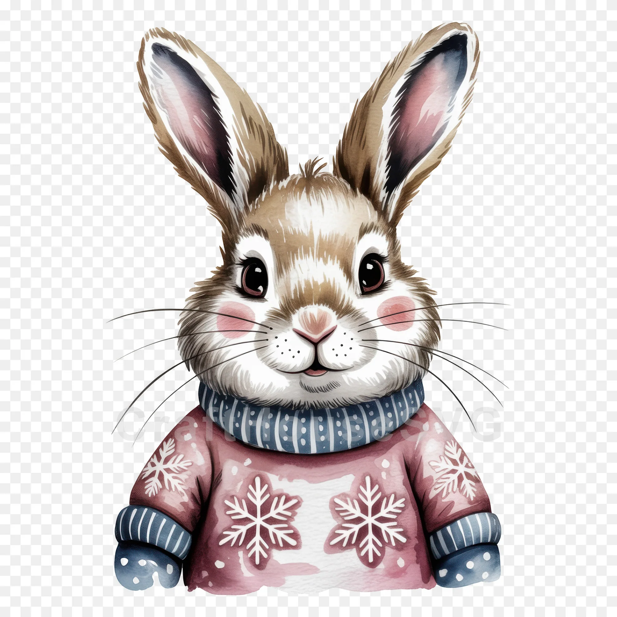 Woodland Animals Christmas Sweater Clipart Bundle - Image 15