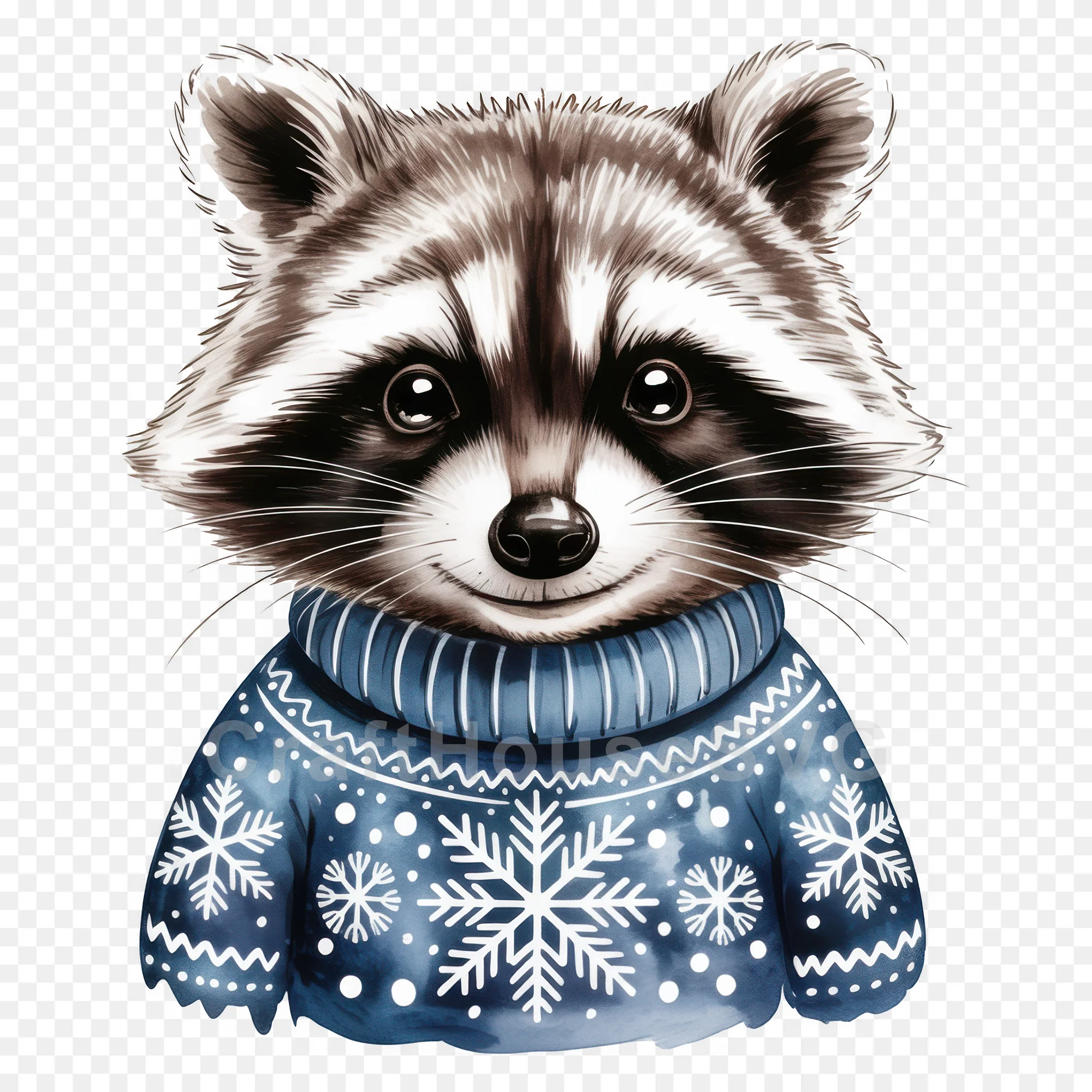 Woodland Animals Christmas Sweater Clipart Bundle - Image 16